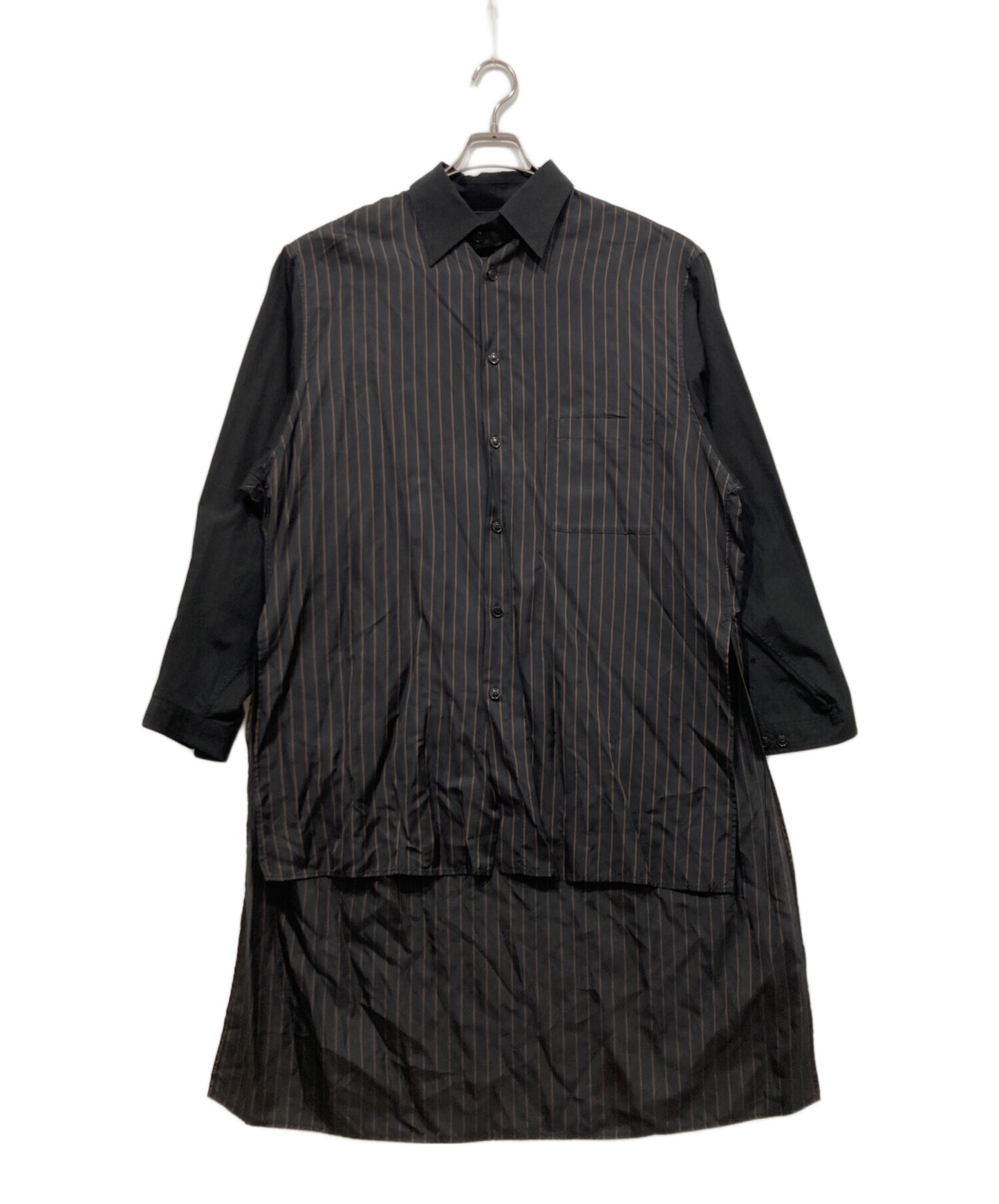 [Pre-owned] Yohji Yamamoto pour homme striped staff shirt HW-B08-201
