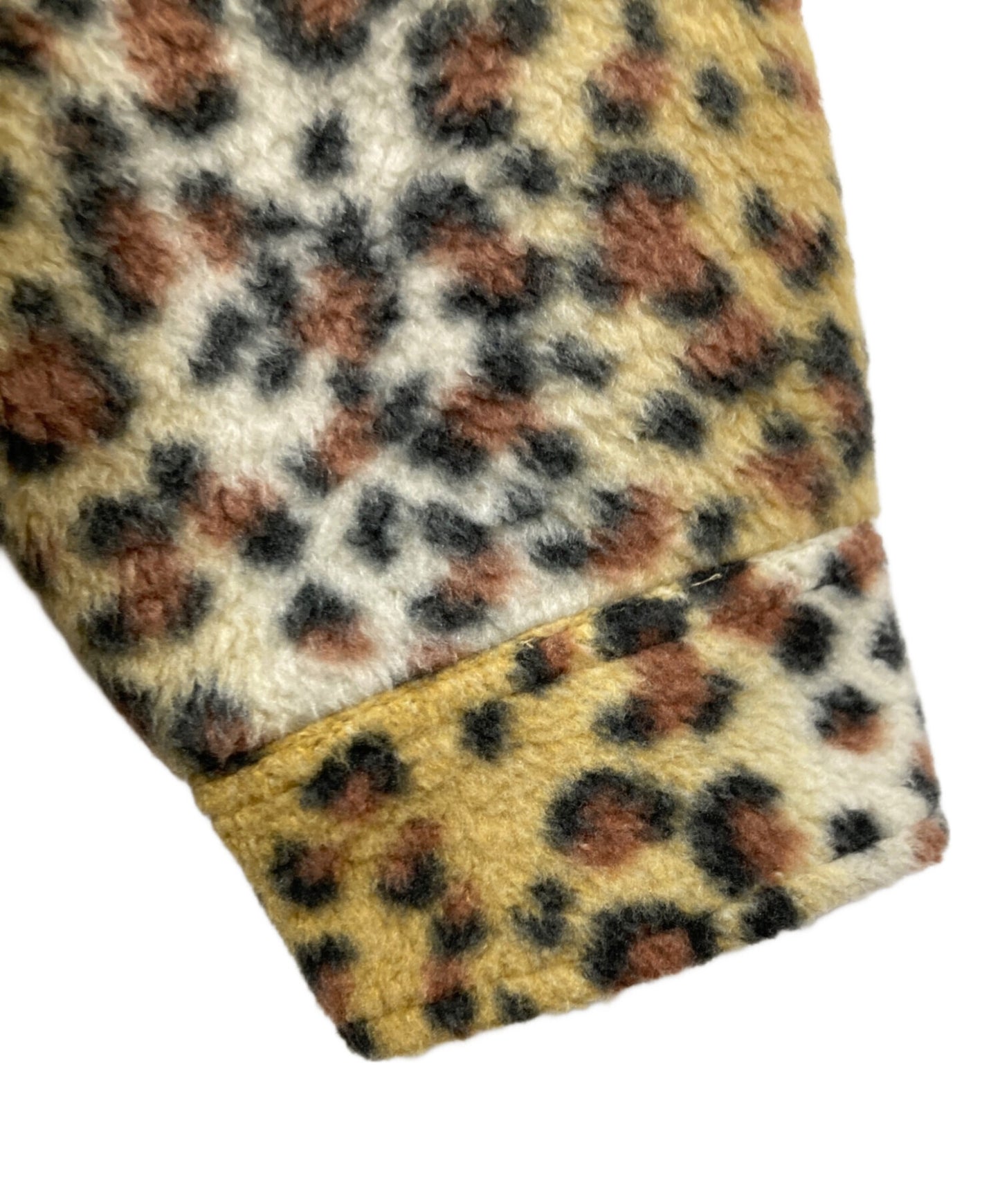 [Pre-owned] SUPREME Zip Jacket / Fleece Zip Up Hooded Shirt Leopard