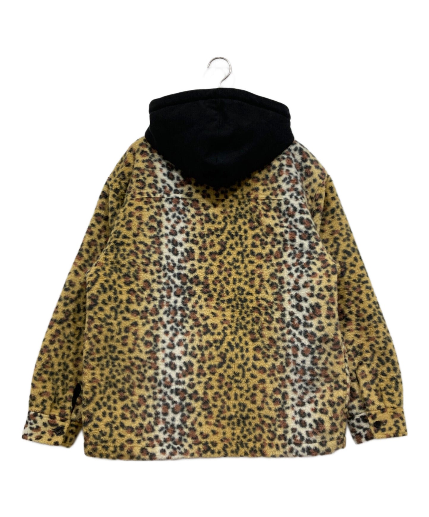 [Pre-owned] SUPREME Zip Jacket / Fleece Zip Up Hooded Shirt Leopard