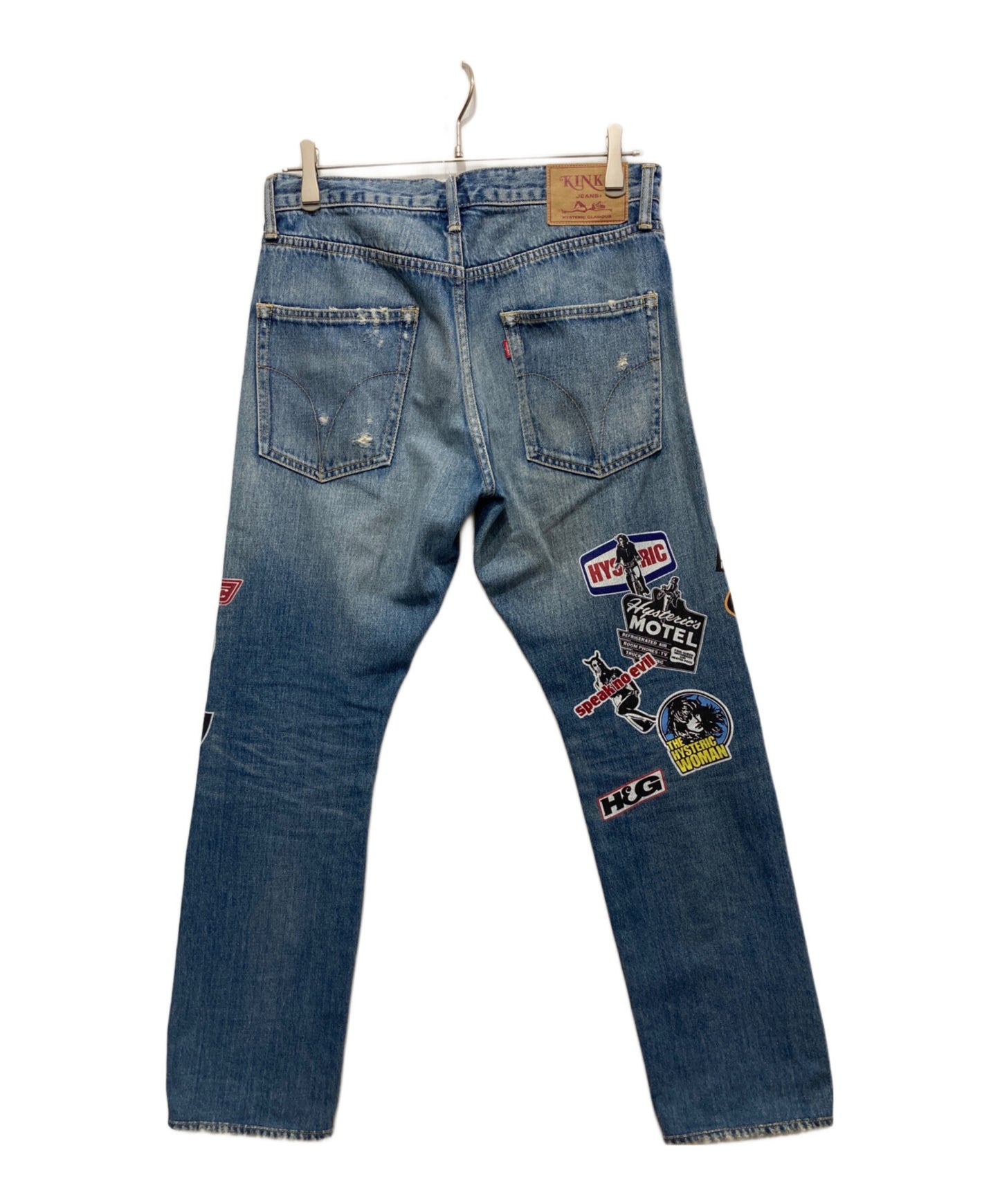 [Pre-owned] Hysteric Glamour Sticker print denim pants 02211AP15