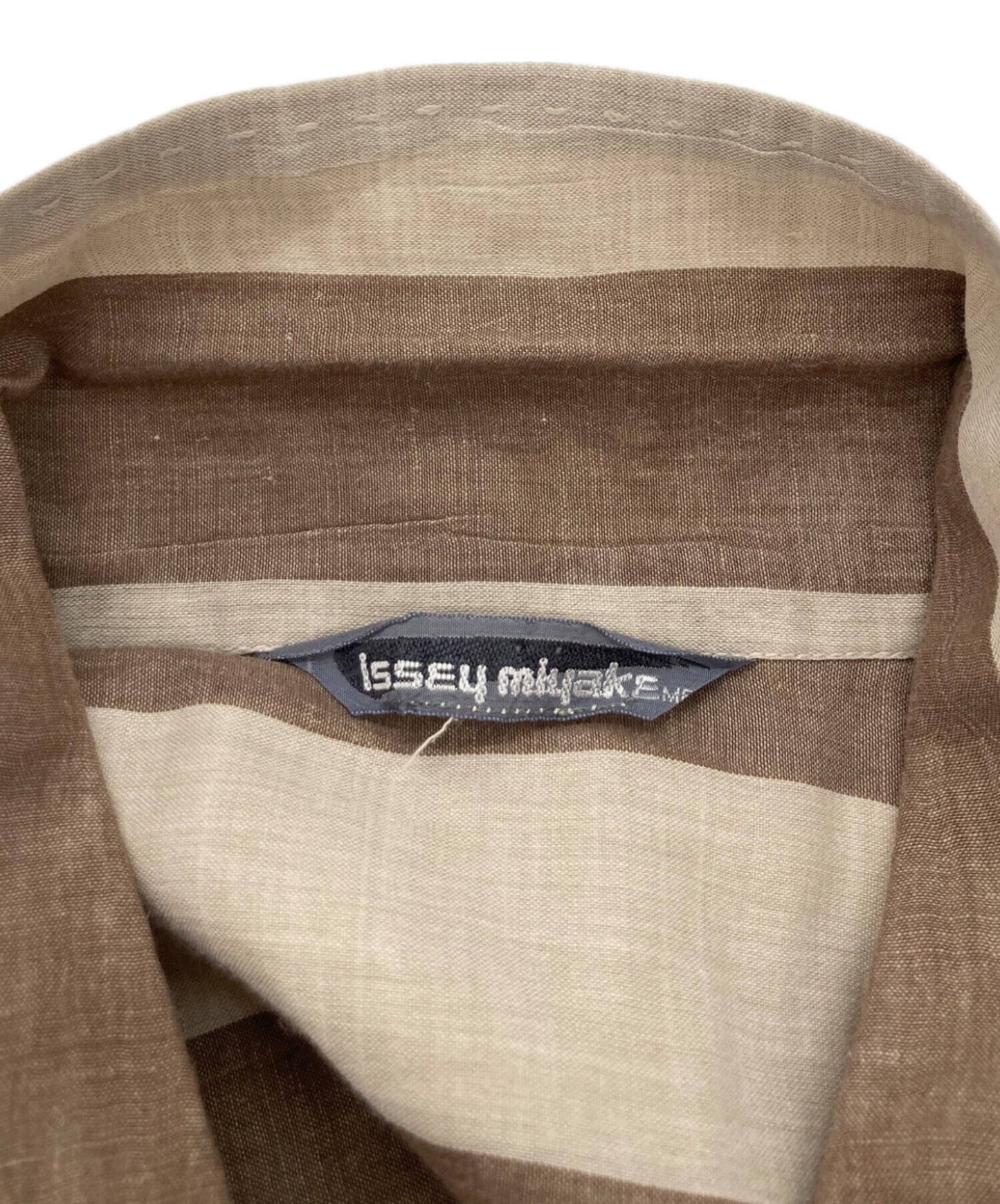 [Pre-owned] ISSEY MIYAKE MEN 80's long-sleeved striped shirt