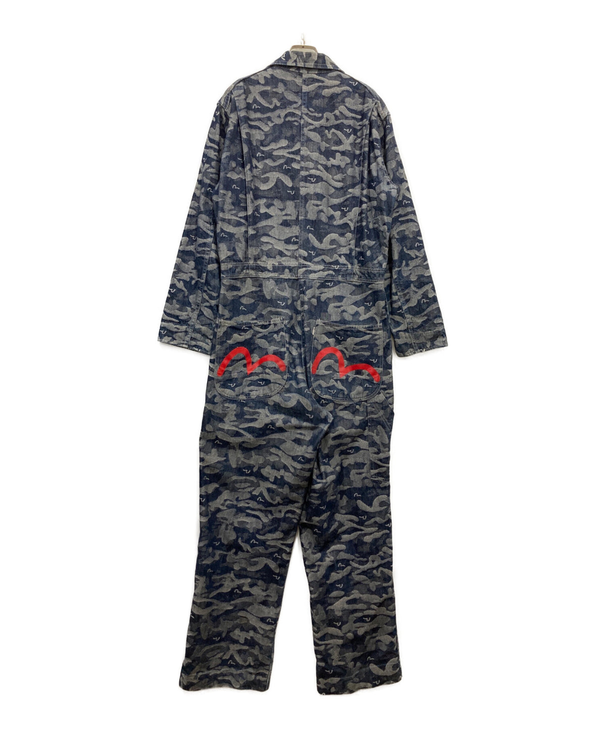 [Pre-owned] EVISU All-Over Print Denim Jumpsuit 1,200