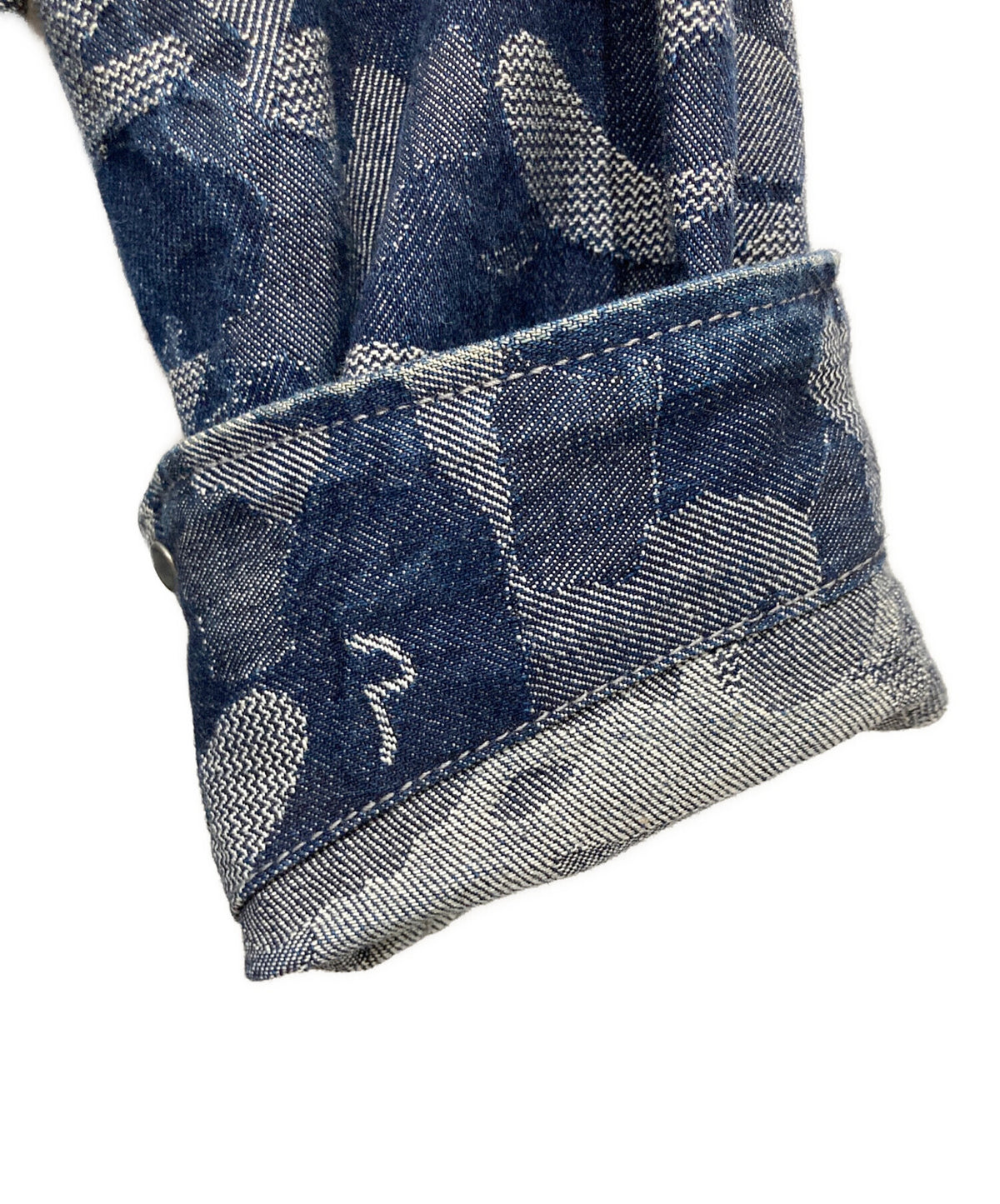 [Pre-owned] EVISU All-Over Print Denim Jumpsuit 1,200