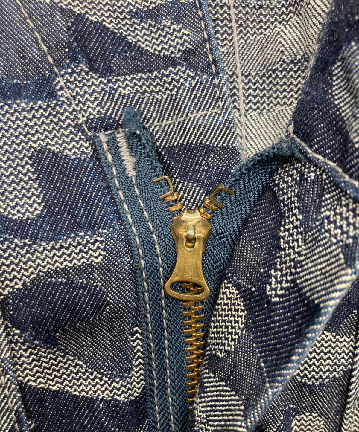[Pre-owned] EVISU All-Over Print Denim Jumpsuit 1,200