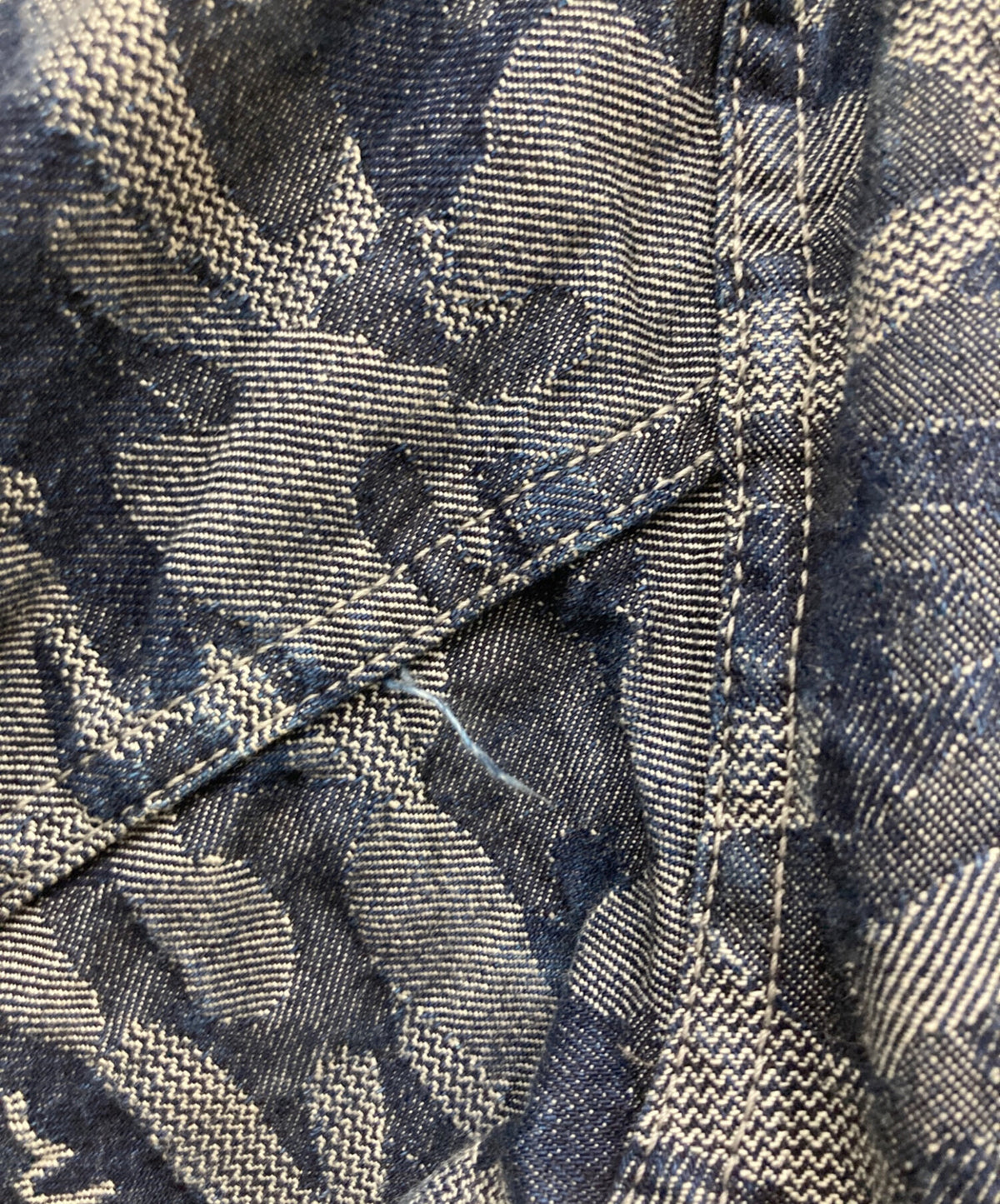 [Pre-owned] EVISU All-Over Print Denim Jumpsuit 1,200