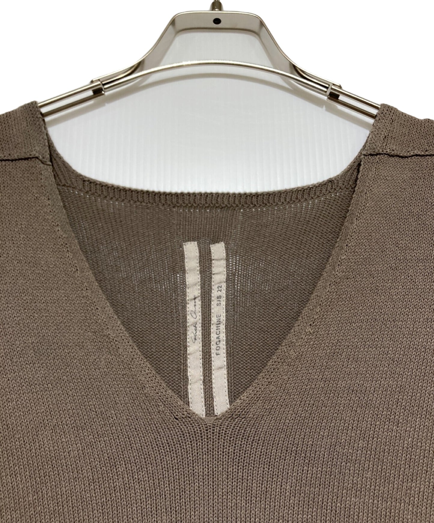 [Pre-owned] RICK OWENS 22SS V-neck knit RU01B1662-KCR