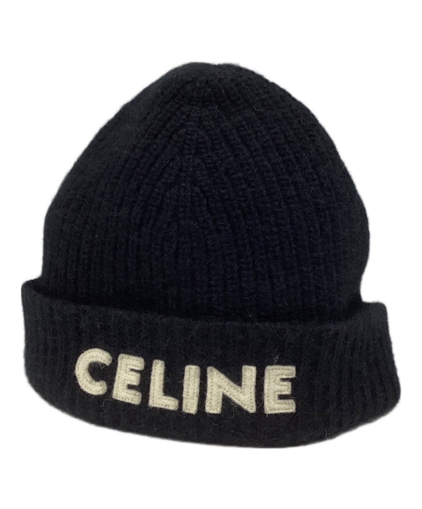 [Pre-owned] CELINE Embroidery knit hat 2A45R734L