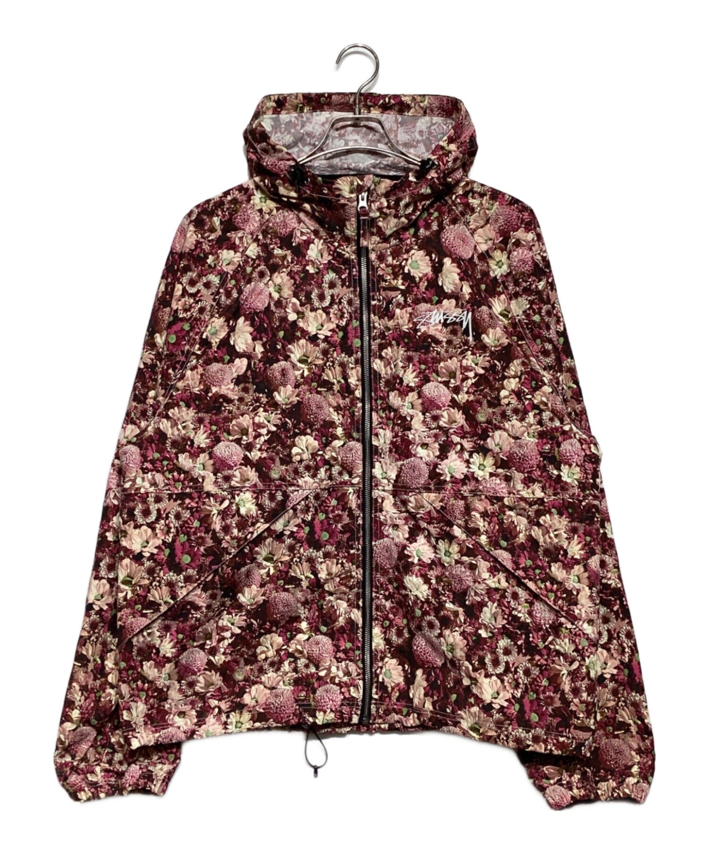 [Pre-owned] stussy Beach Shell Floral Nylon "Maroon 115728