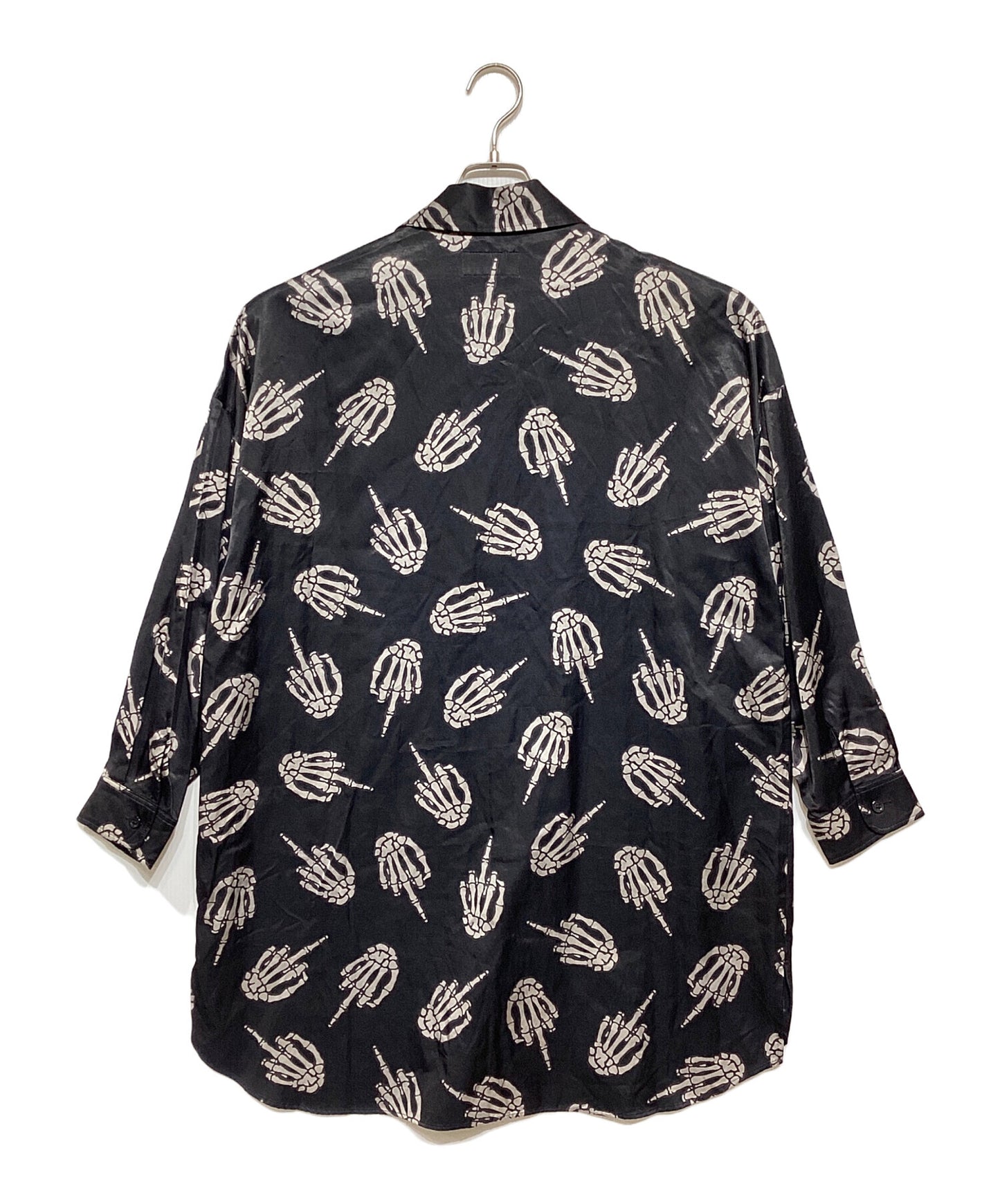 [Pre-owned] Hysteric Glamour MIDDLE FINGER pattern oversized shirt dress 01213AO05