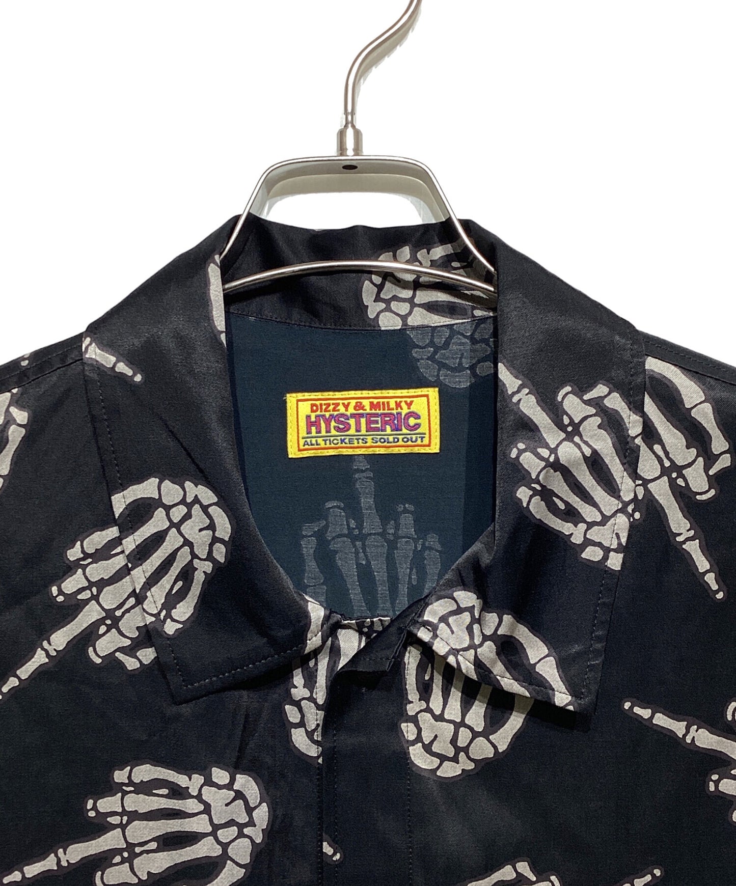 [Pre-owned] Hysteric Glamour MIDDLE FINGER pattern oversized shirt dress 01213AO05