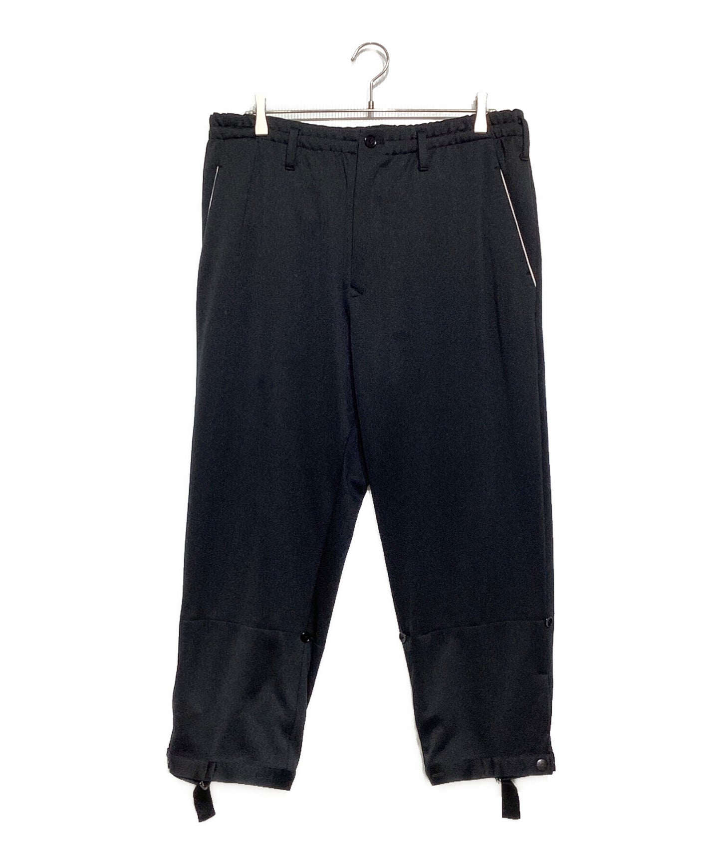 [Pre-owned] GROUND Y POLYESTER SMOOTH DOUBLE HEM RIB PANTS GP-P18-900