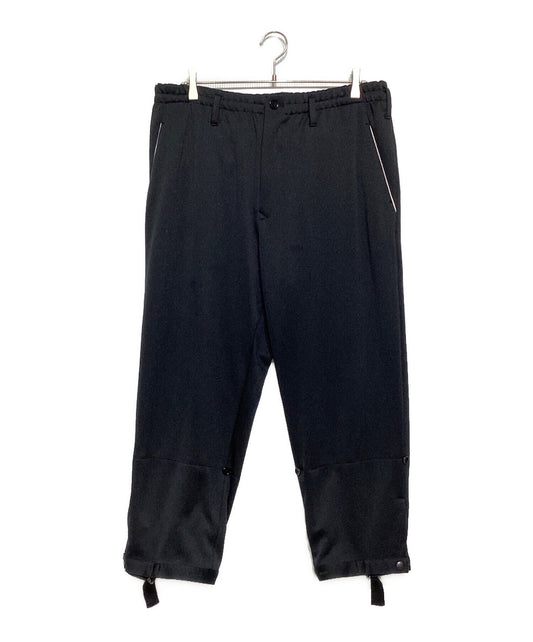 [Pre-owned] GROUND Y POLYESTER SMOOTH DOUBLE HEM RIB PANTS GP-P18-900
