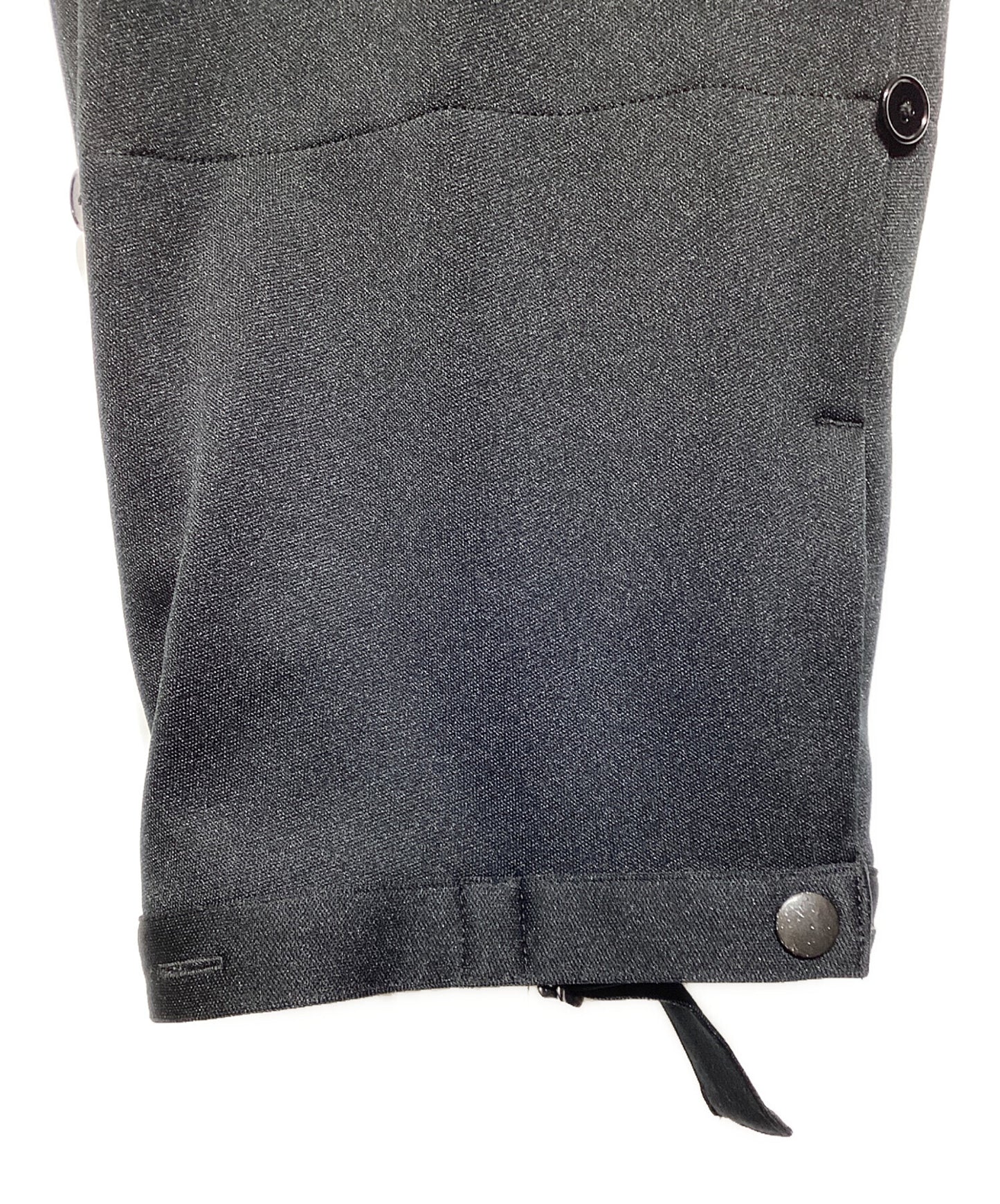 [Pre-owned] GROUND Y POLYESTER SMOOTH DOUBLE HEM RIB PANTS GP-P18-900