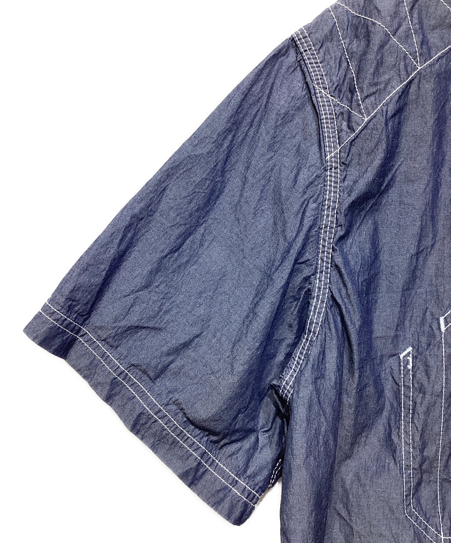 [Pre-owned] COMME des GARCONS JUNYA WATANABE MAN Cotton twill chambray shirt with short sleeves WM-B023