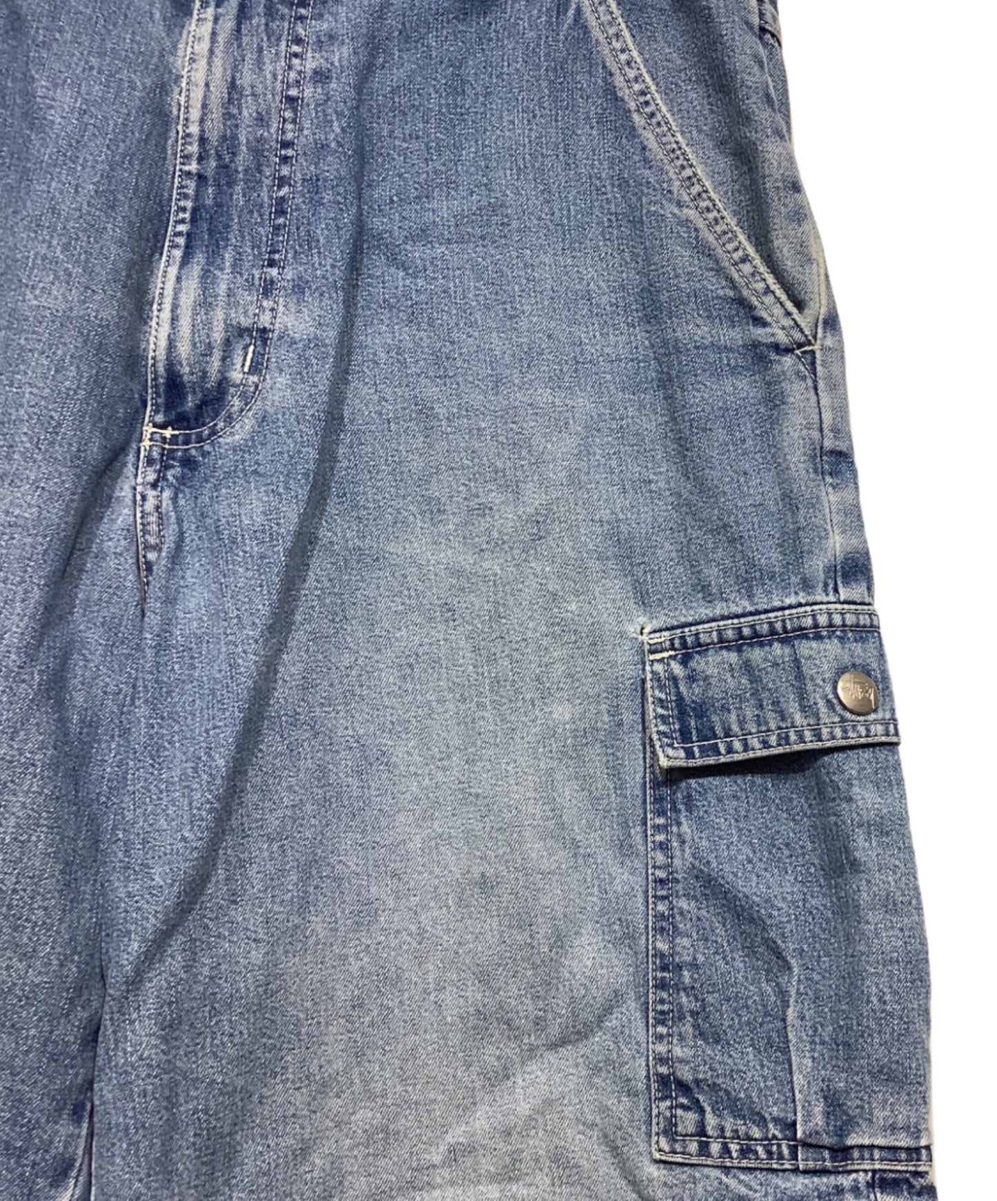 [Pre-owned] stussy half-cargo denim pants