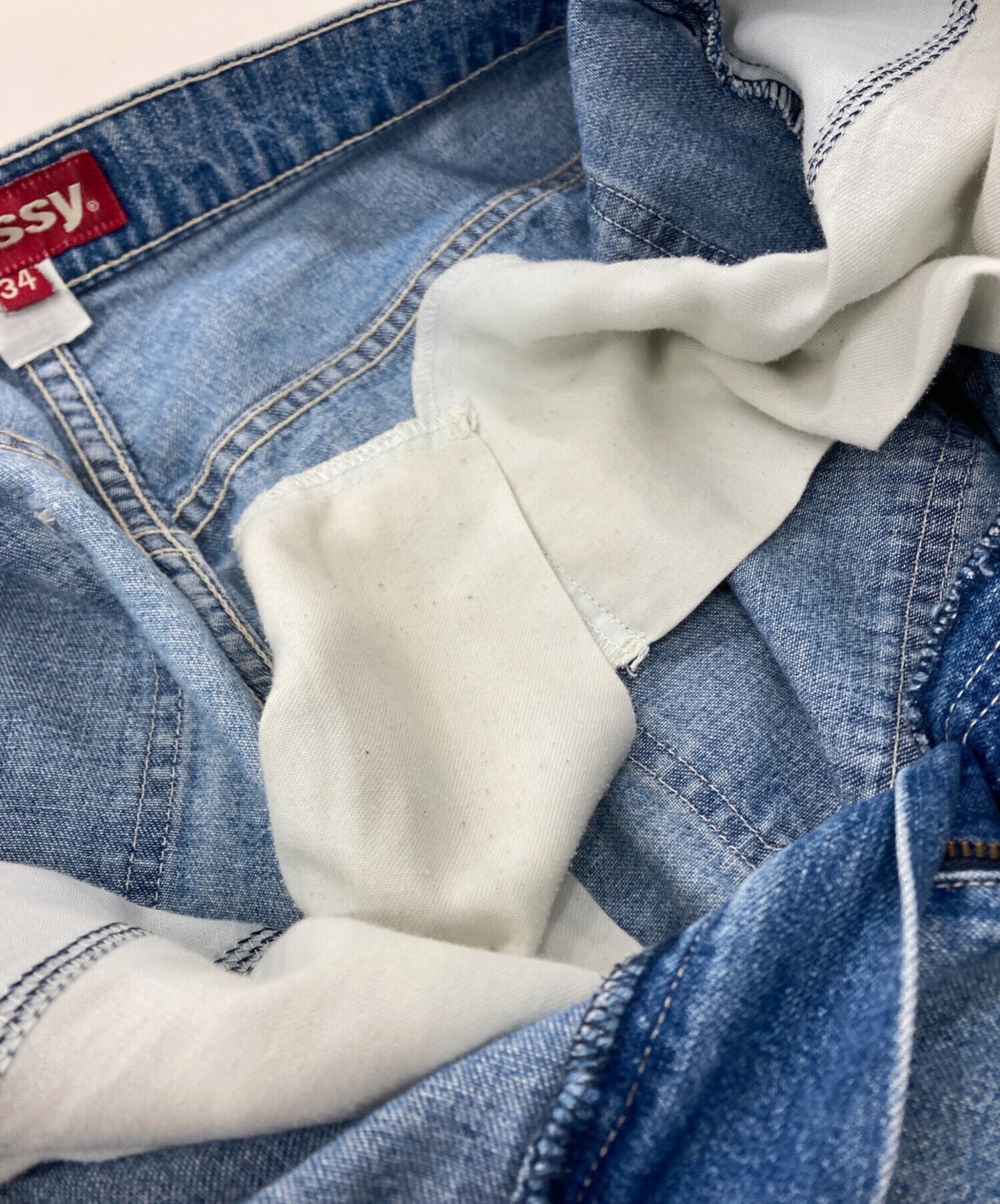 [Pre-owned] stussy half-cargo denim pants