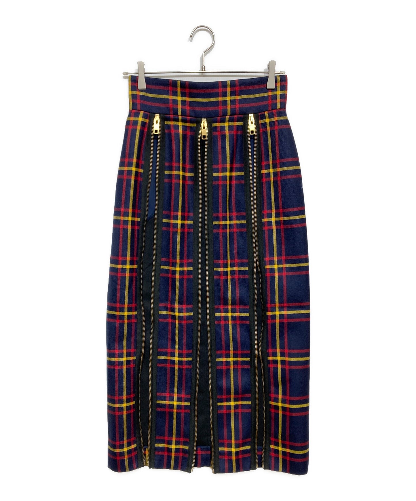 [Pre-owned] GUCCI Checkered Zip Skirt 711750 ZAKFU