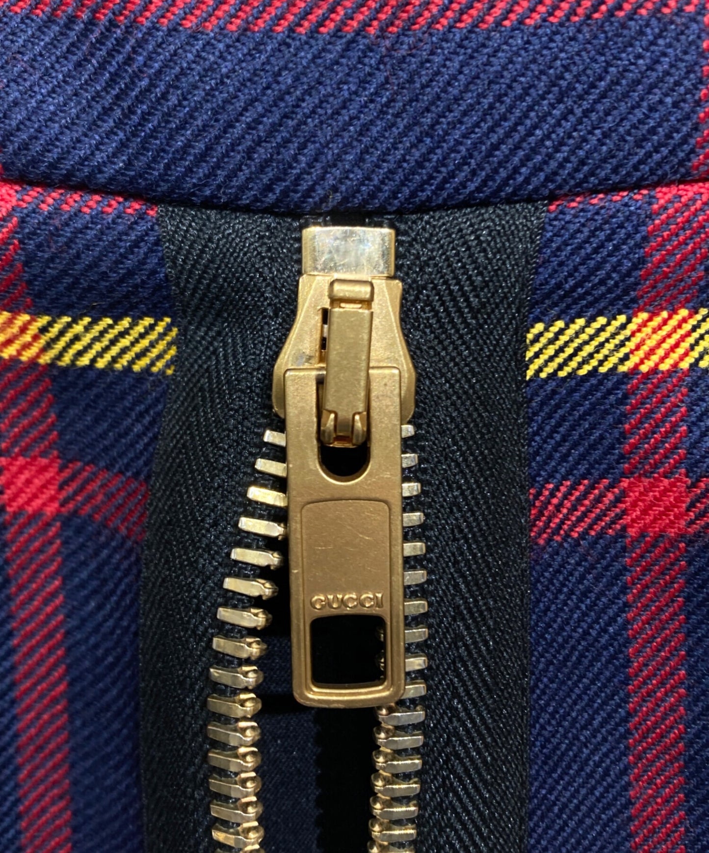 [Pre-owned] GUCCI Checkered Zip Skirt 711750 ZAKFU