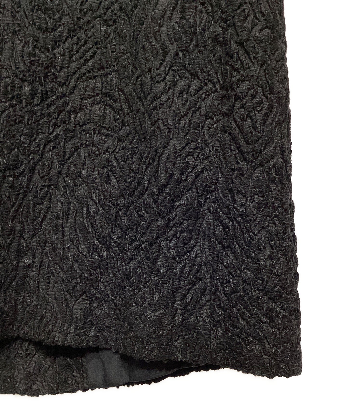 [Pre-owned] FENDI Jacquard Coat with Mink Fur Collar
