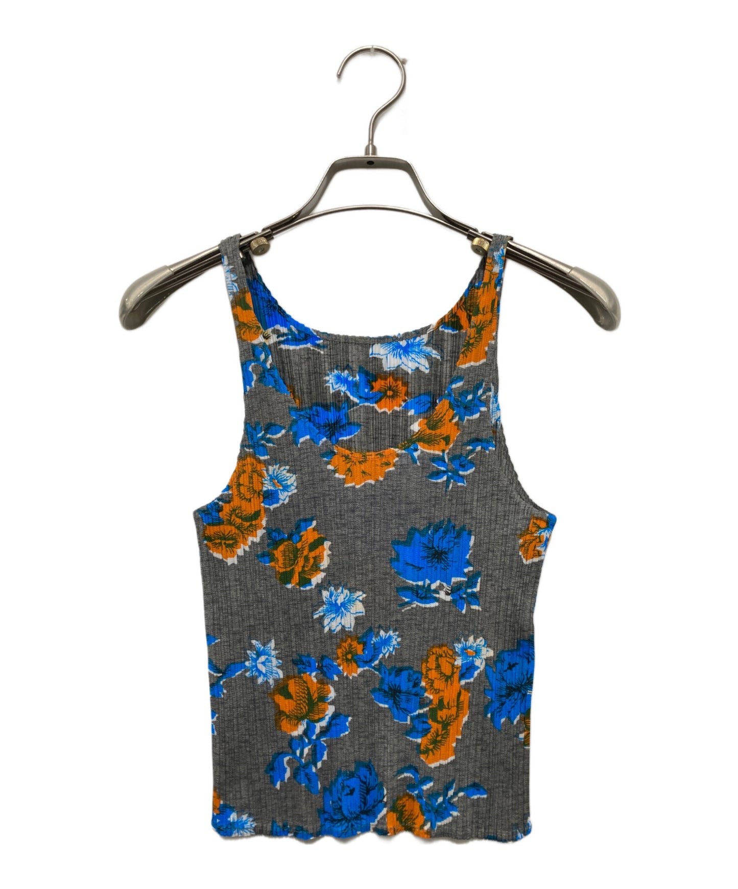 [Pre-owned] PLEATS PLEASE FLOWER PATTERN PLEATS N/S TOP Floral pattern sleeveless pleated cut and sewn PP72-JK534