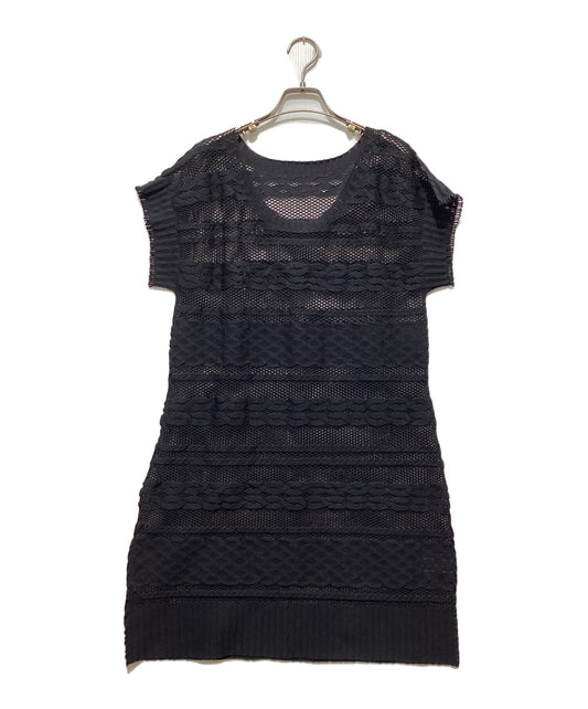 [Pre-owned] PLEATS PLEASE Mesh Woven Dress / Short Sleeved Dress PP04LT943
