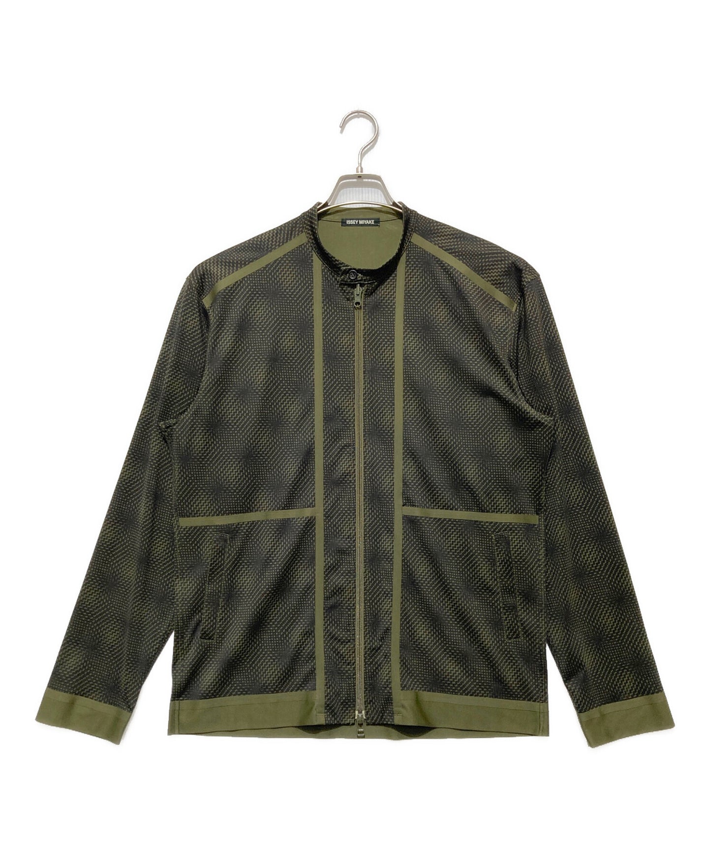 [Pre-owned] ISSEY MIYAKE 00AW Double-zip jacket with all-over pattern ME03JL417