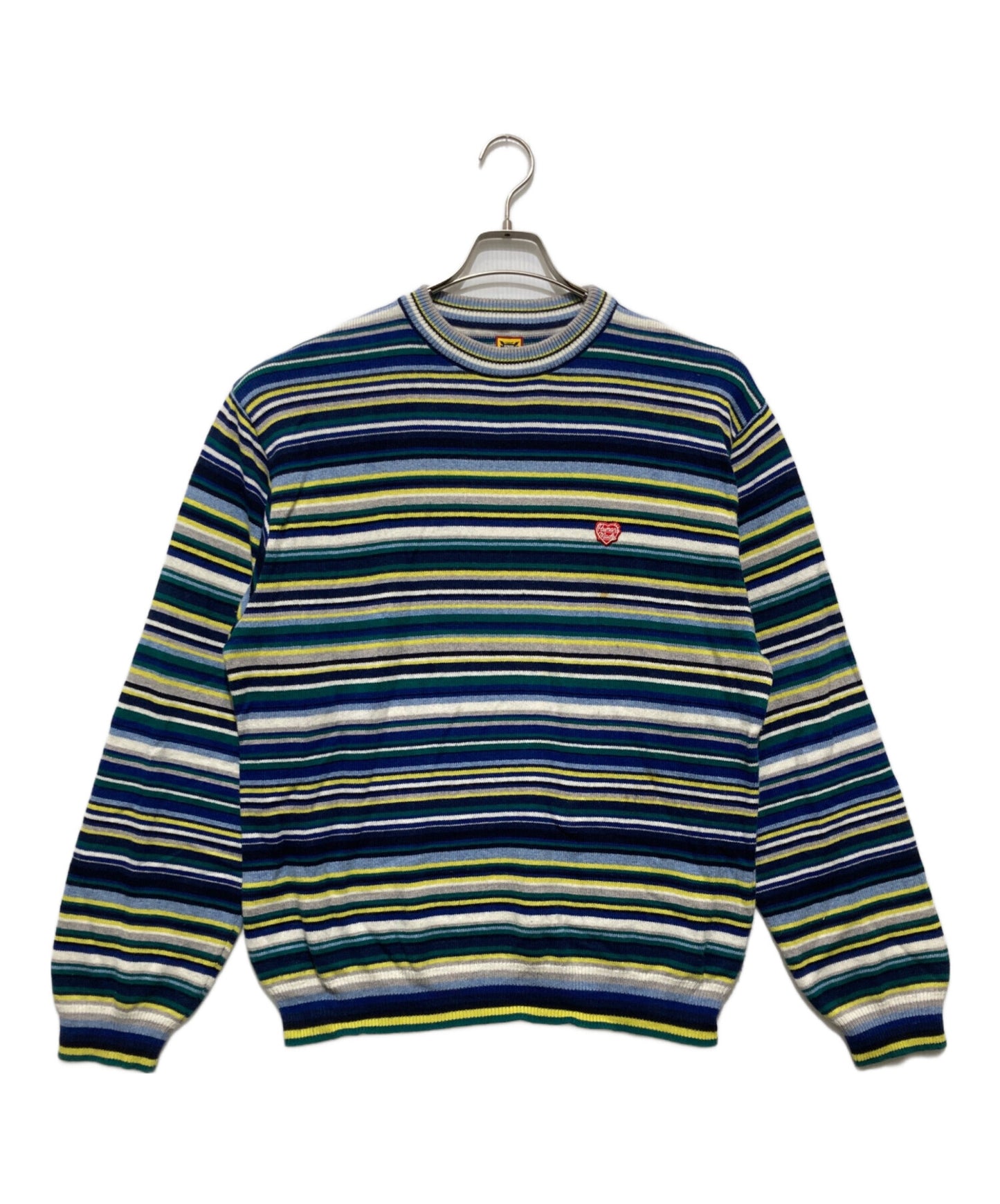 [Pre-owned] HUMAN MADE 23AW MULTI STRIPED KNIT SWEATER Multi striped knit sweater