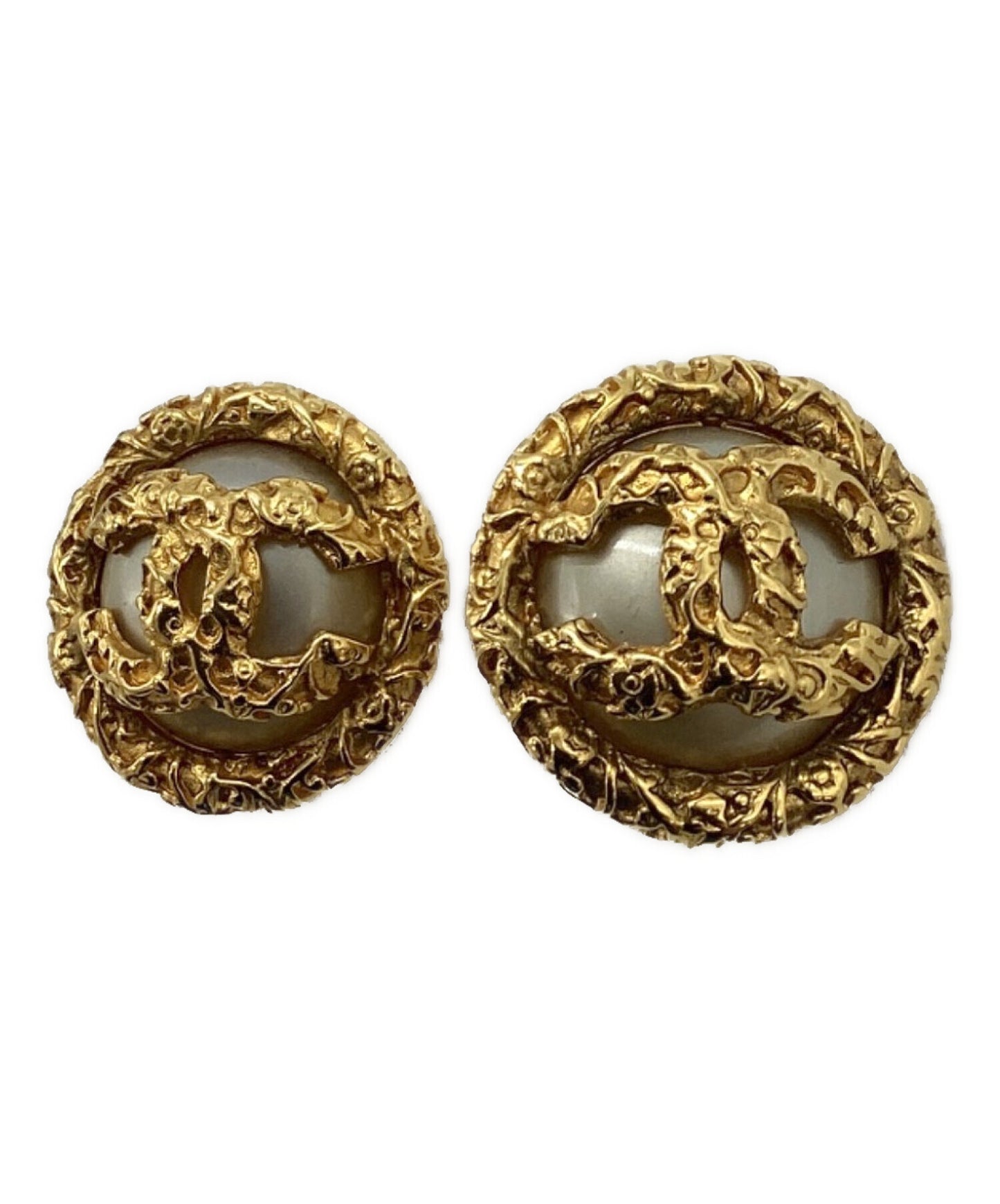 [Pre-owned] CHANEL Lava mirror earrings