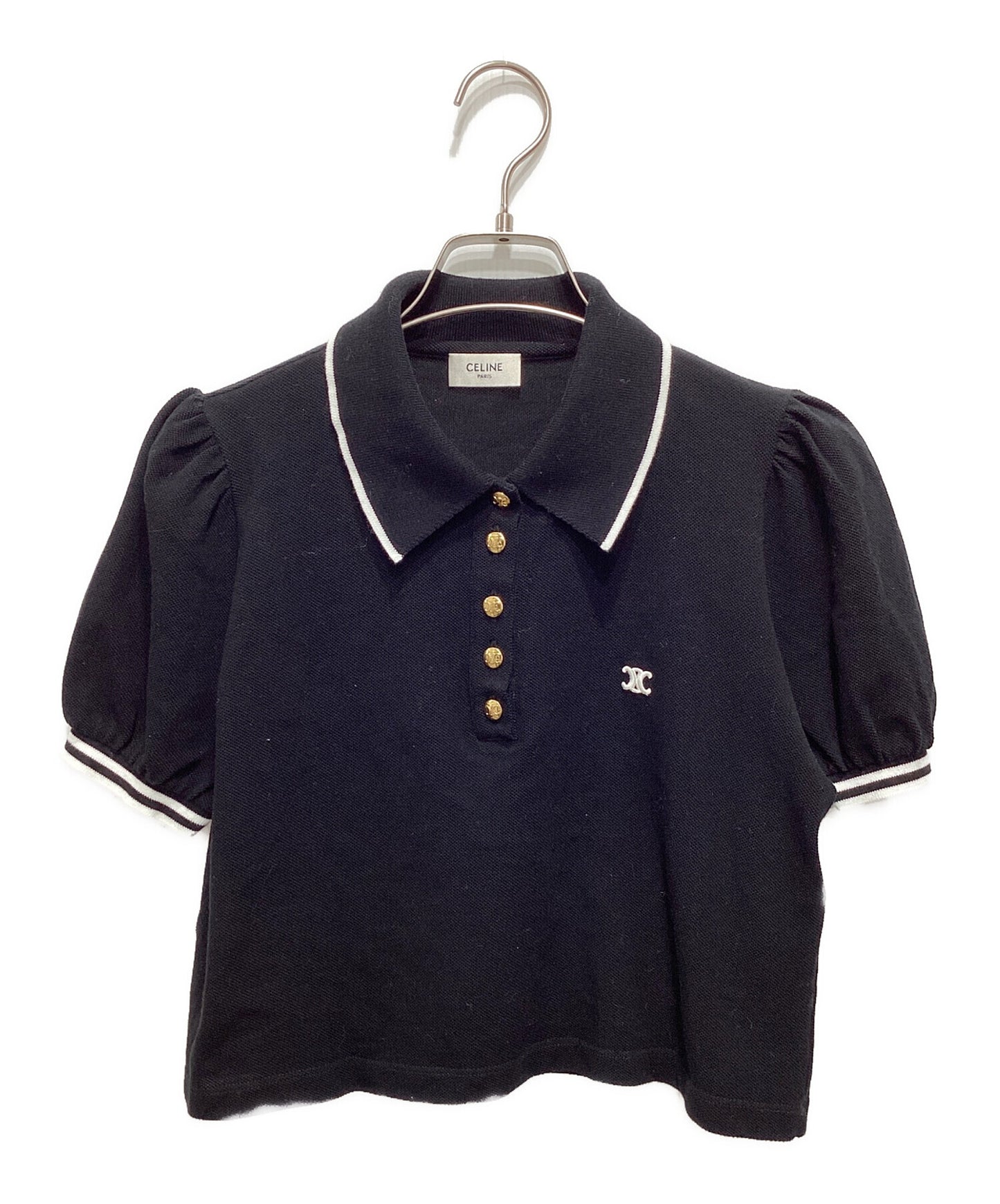 [Pre-owned] CELINE Cropped Triomphe Polo Shirt/23SS 2X29E043F