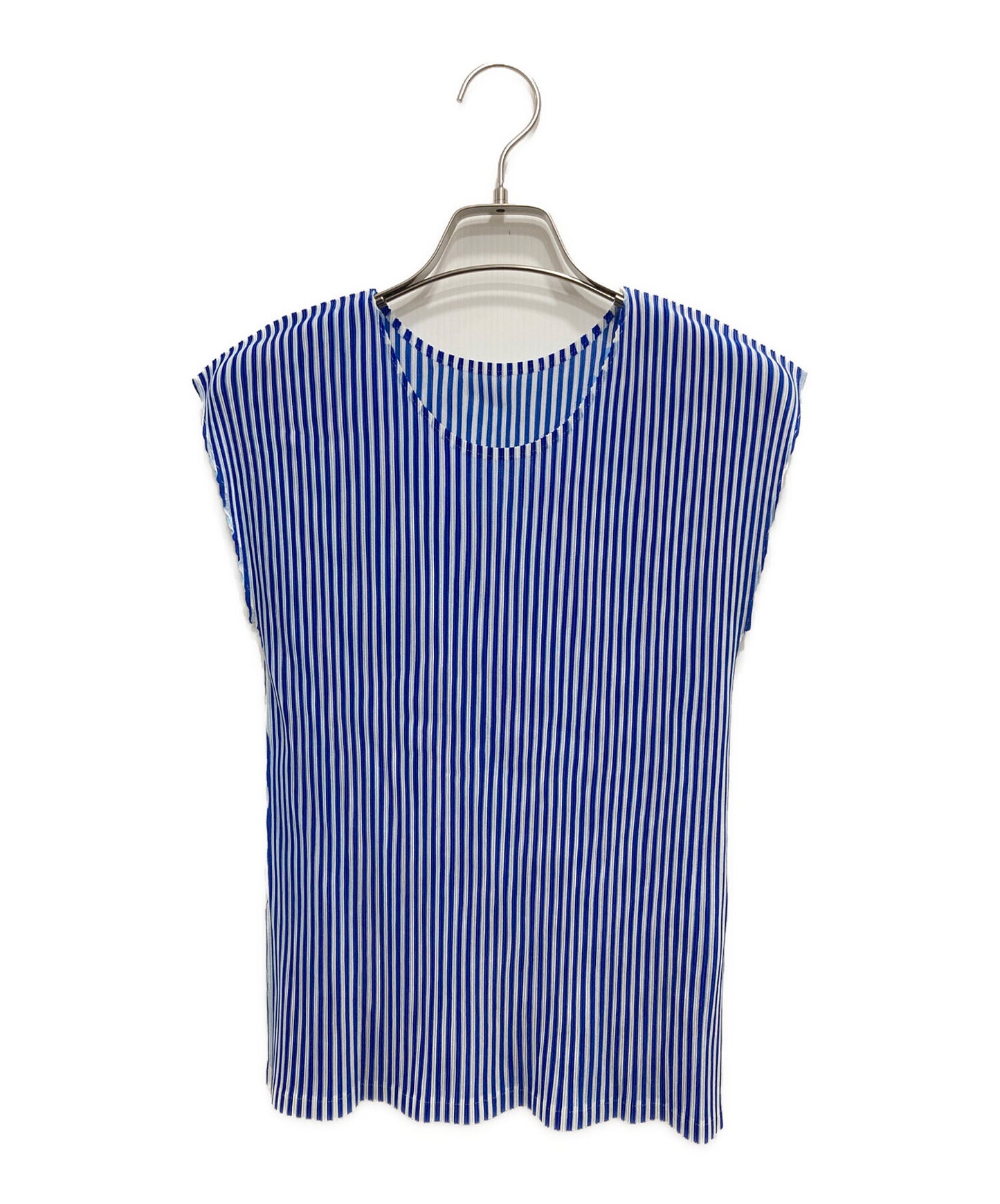 [Pre-owned] PLEATS PLEASE Striped Sleeveless Pleated Cut and Sewn PP51FK312