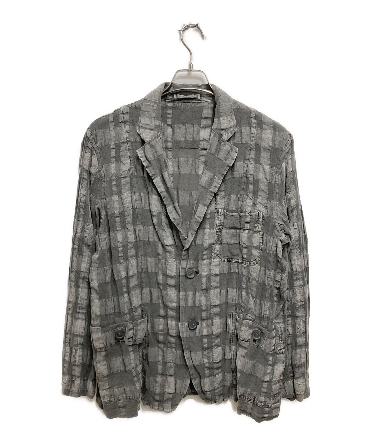[Pre-owned] ISSEY MIYAKE MEN Wrinkled linen-blend tailored jacket ME71FD085