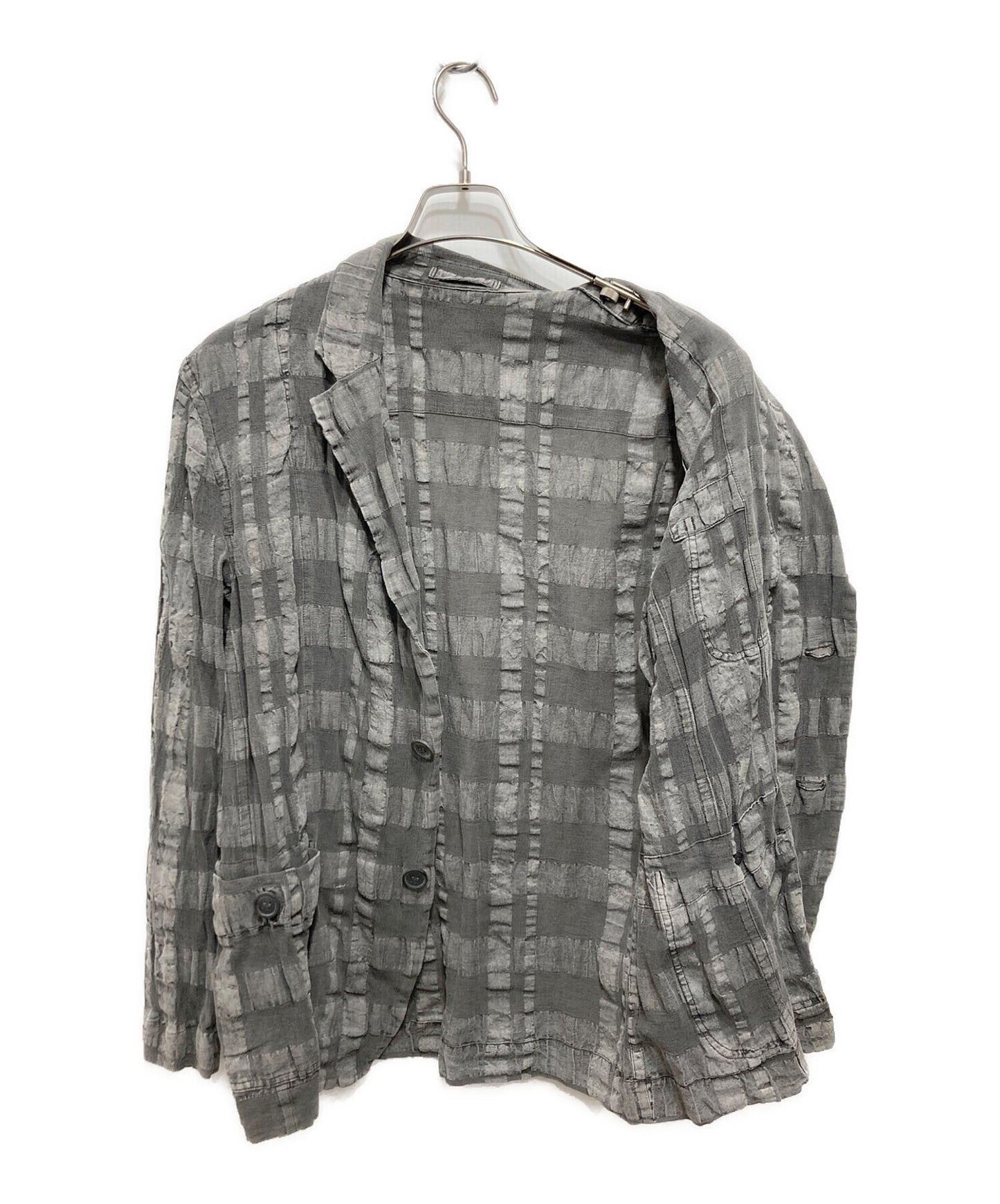 [Pre-owned] ISSEY MIYAKE MEN Wrinkled linen-blend tailored jacket ME71FD085