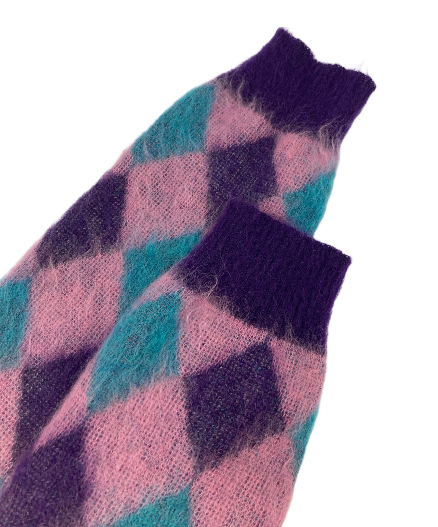 [Pre-owned] WACKO MARIA Super Kid Mohair Argyle Cardigan 11AW-KNT-01