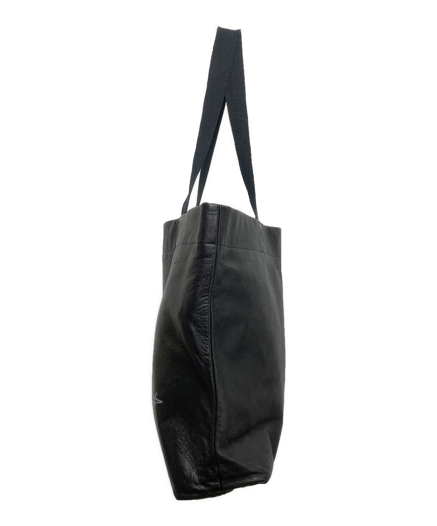 [Pre-owned] YOHJI YAMAMOTO Novelty logo leather mini tote bag