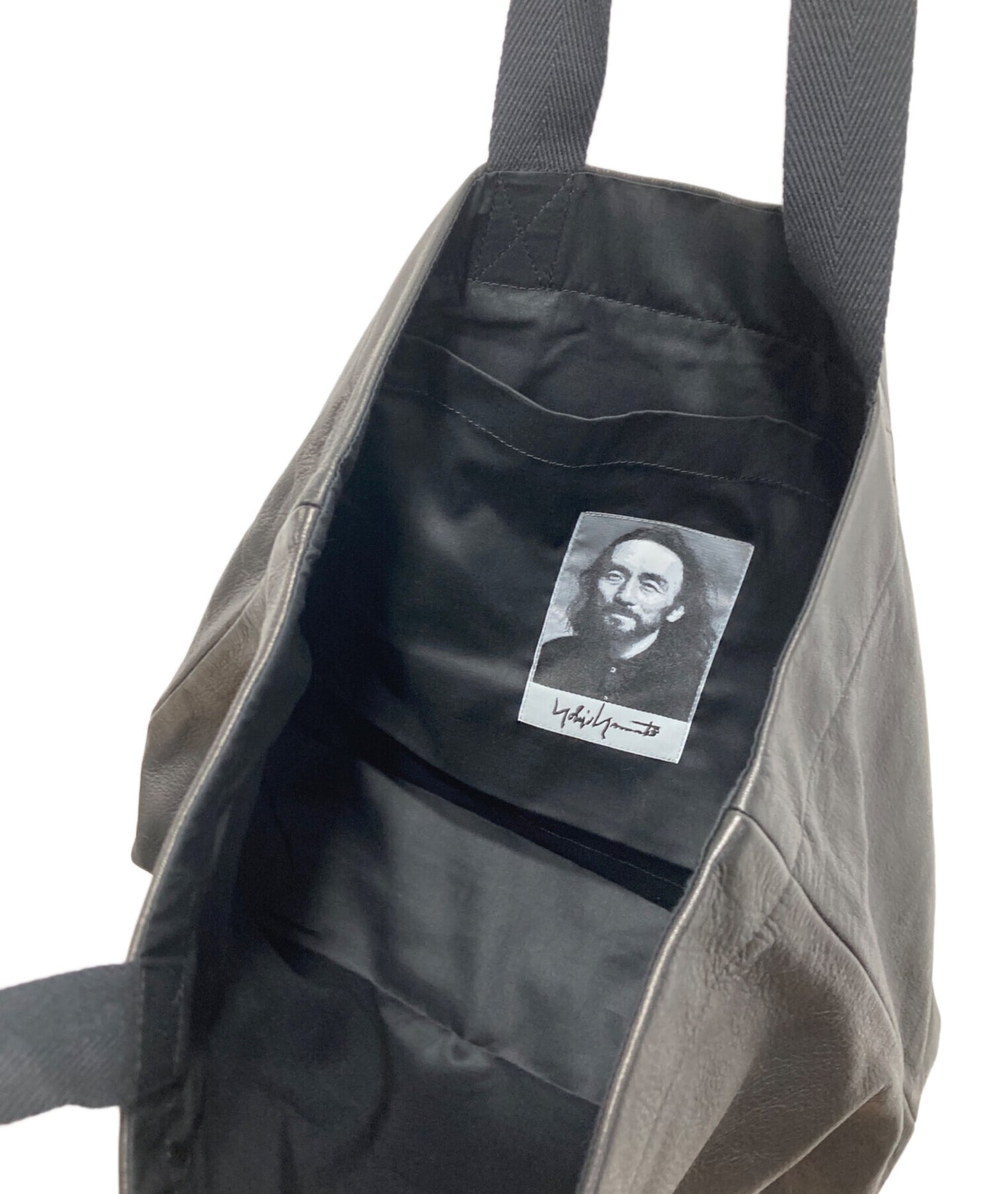 [Pre-owned] YOHJI YAMAMOTO Novelty logo leather mini tote bag