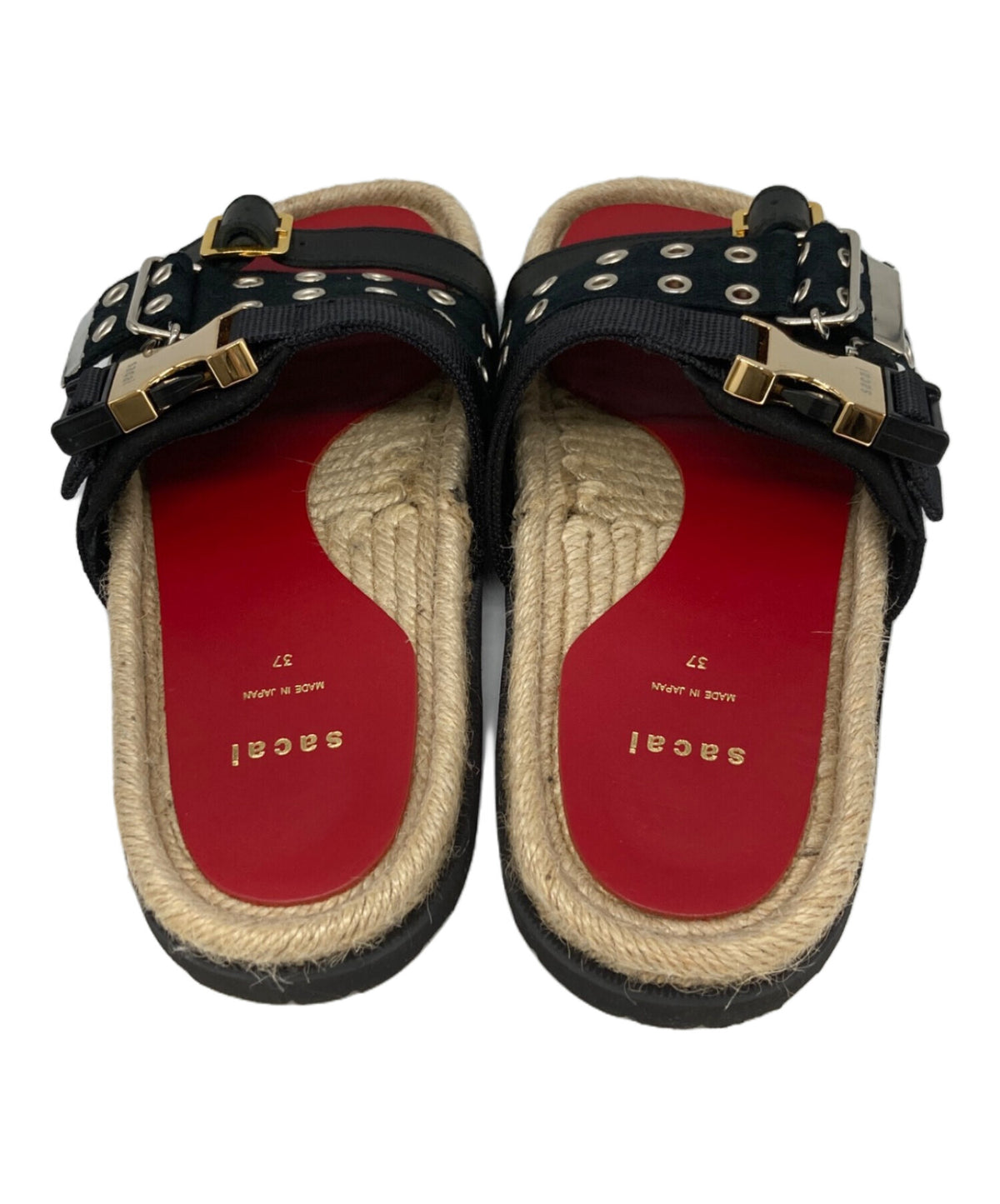 [Pre-owned] sacai Buckled Strap, Vibram Sole, Flat Sandals 20-05118