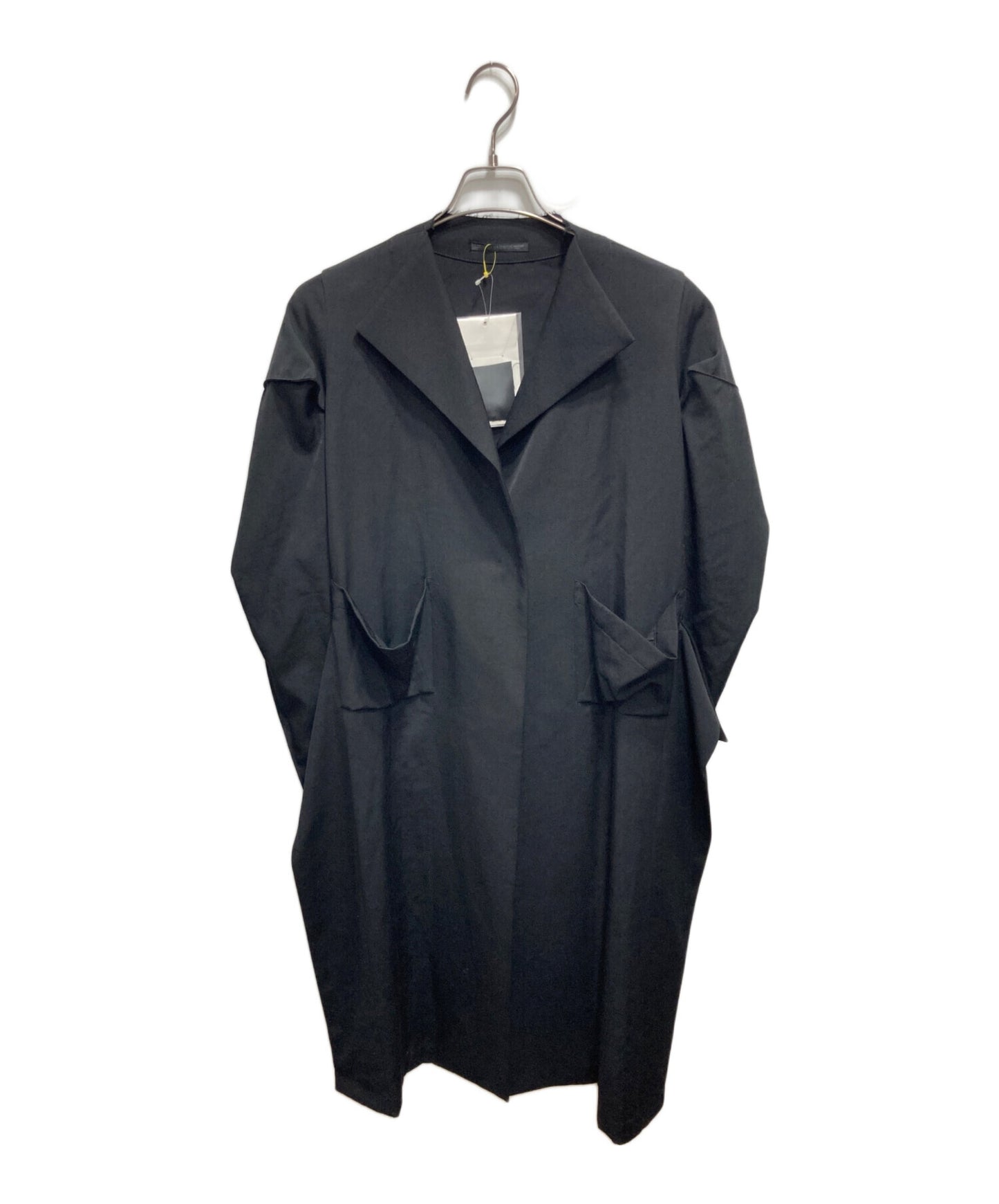 [Pre-owned] YOHJI YAMAMOTO Wool Gaber Sleeve 3D-Switched Front Long Jacket FV-J06-100
