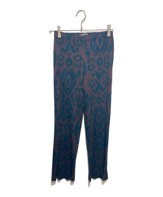 [Pre-owned] PLEATS PLEASE Geometric Pattern Pleated Easy Pants PP51-JF532