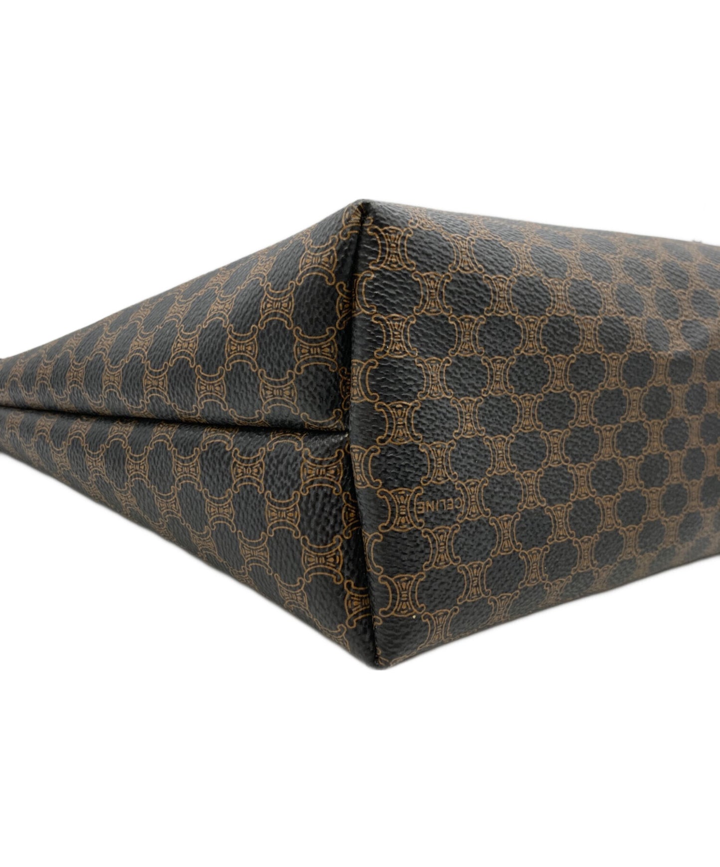 [Pre-owned] CELINE Macadam patterned boat-shaped handbag