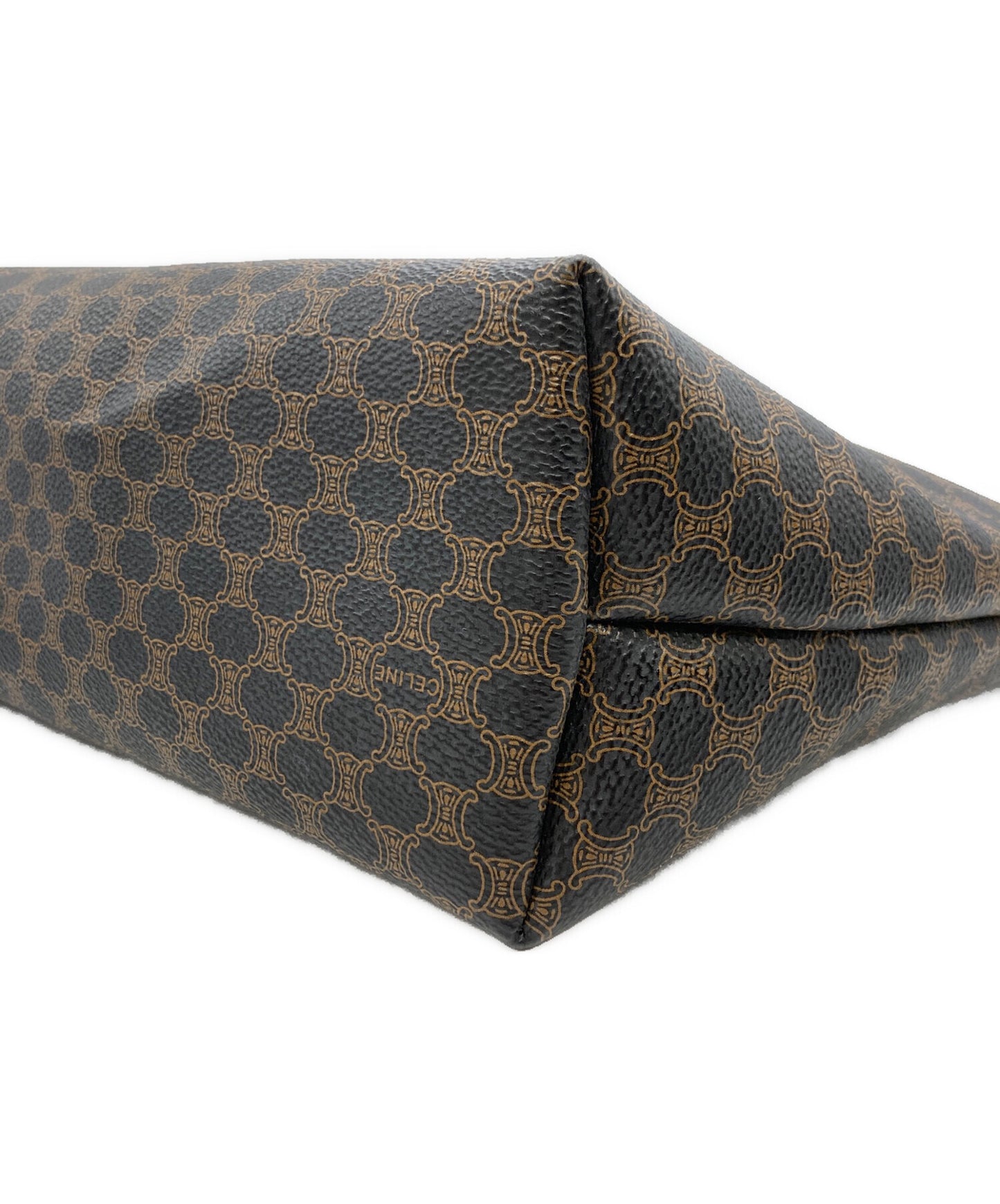 [Pre-owned] CELINE Macadam patterned boat-shaped handbag