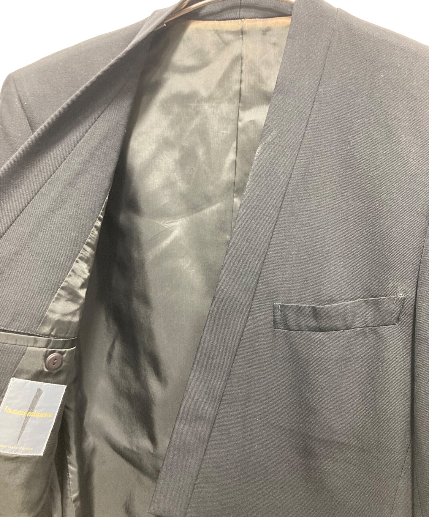 [Pre-owned] ISSEY MIYAKE 80s brush tag collarless jacket JG33687