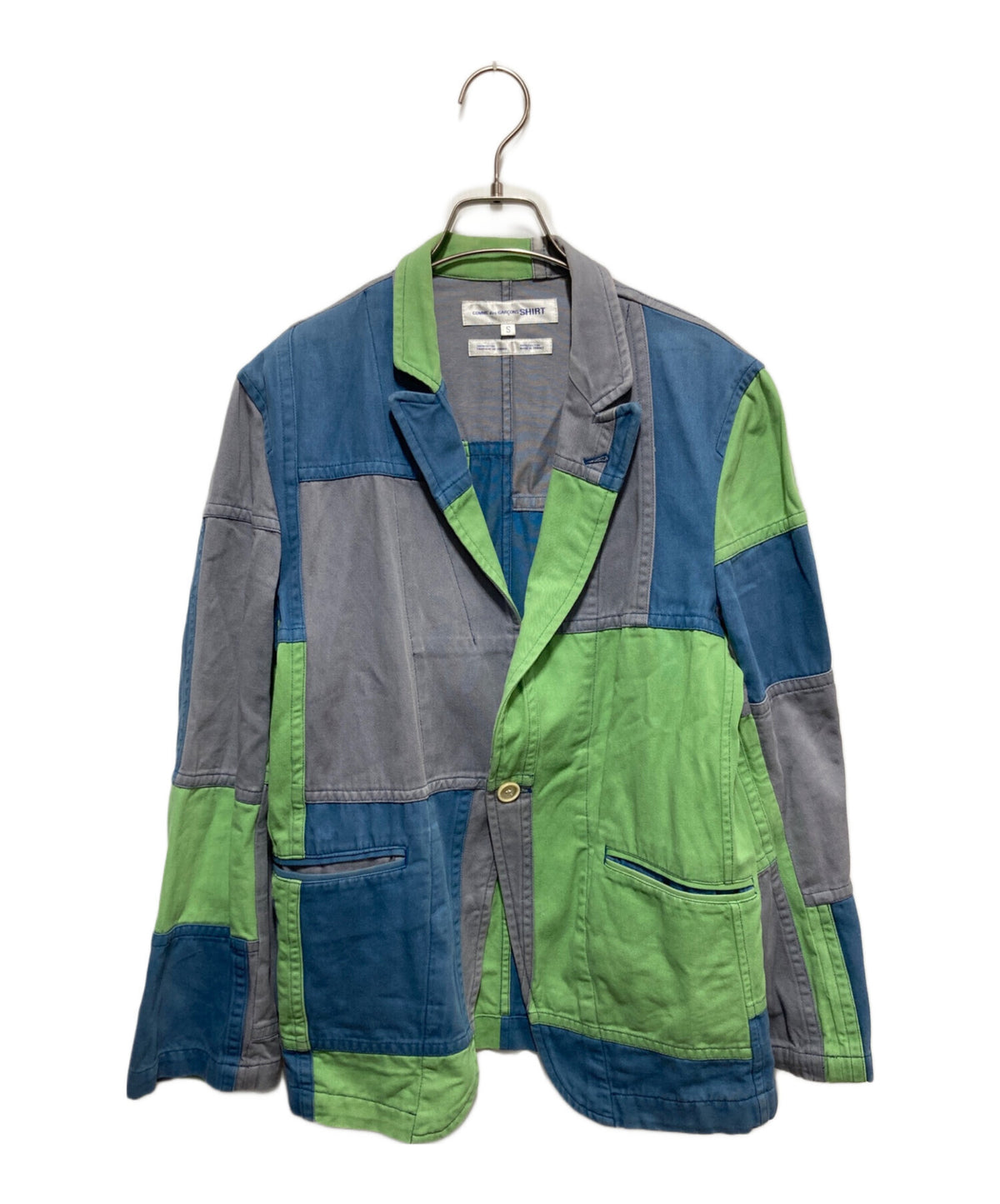 [Pre-owned] COMME des GARCONS SHIRT 04ss patchwork 1B cotton jacket S12112