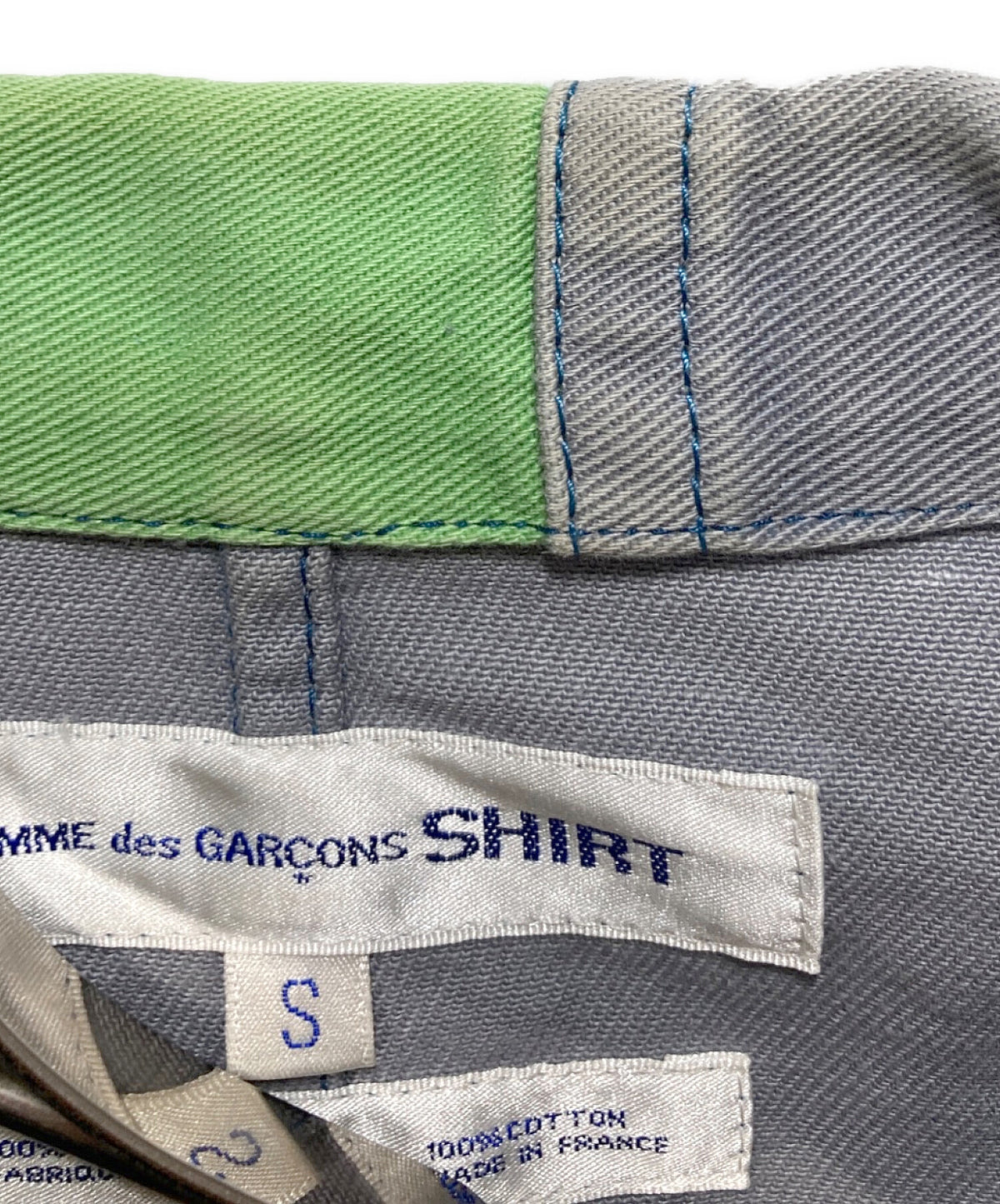 [Pre-owned] COMME des GARCONS SHIRT 04ss patchwork 1B cotton jacket S12112