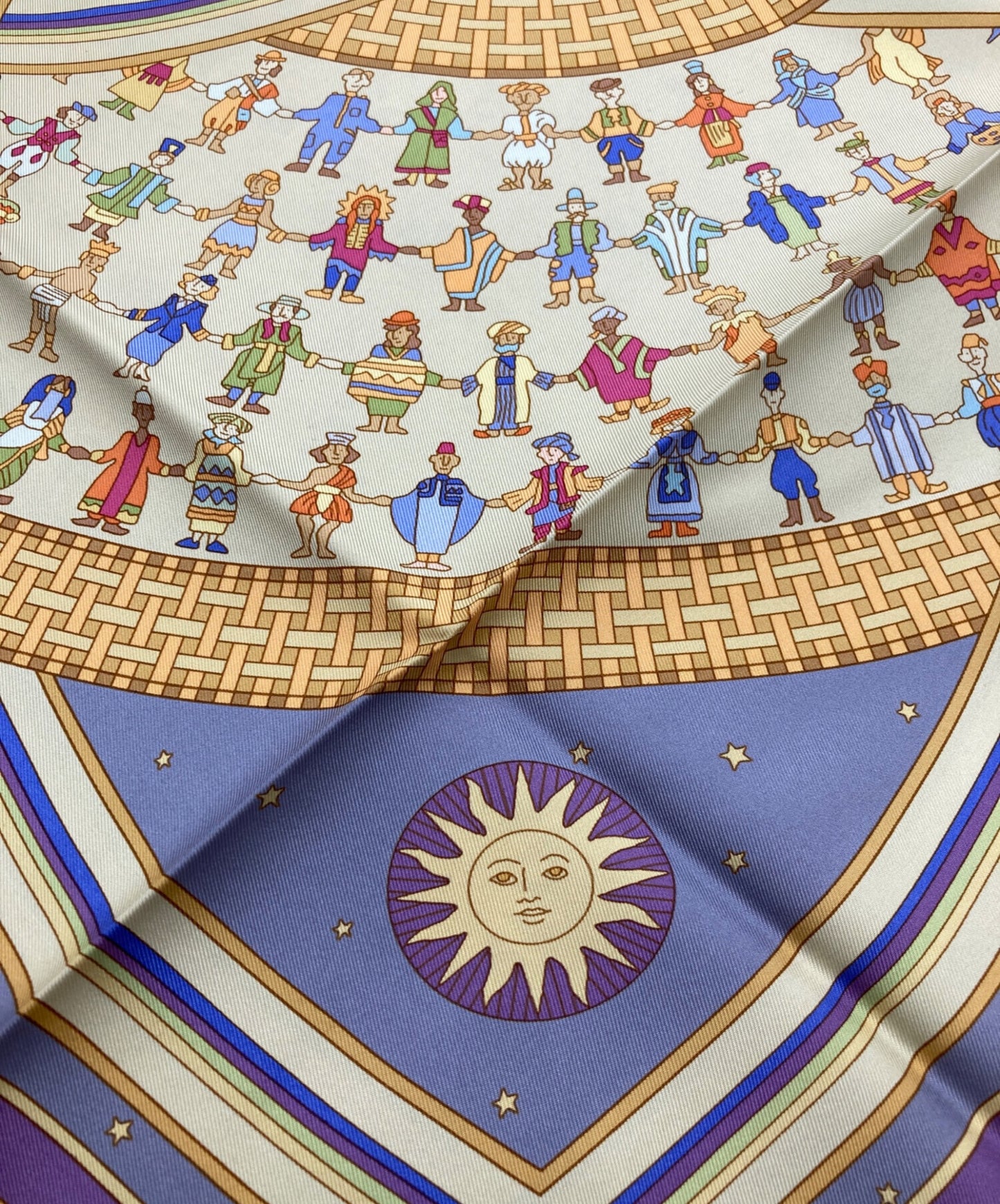 [Pre-owned] HERMES DONNER LA MAIN/Silk Scarf (Reaching Out a Hand)