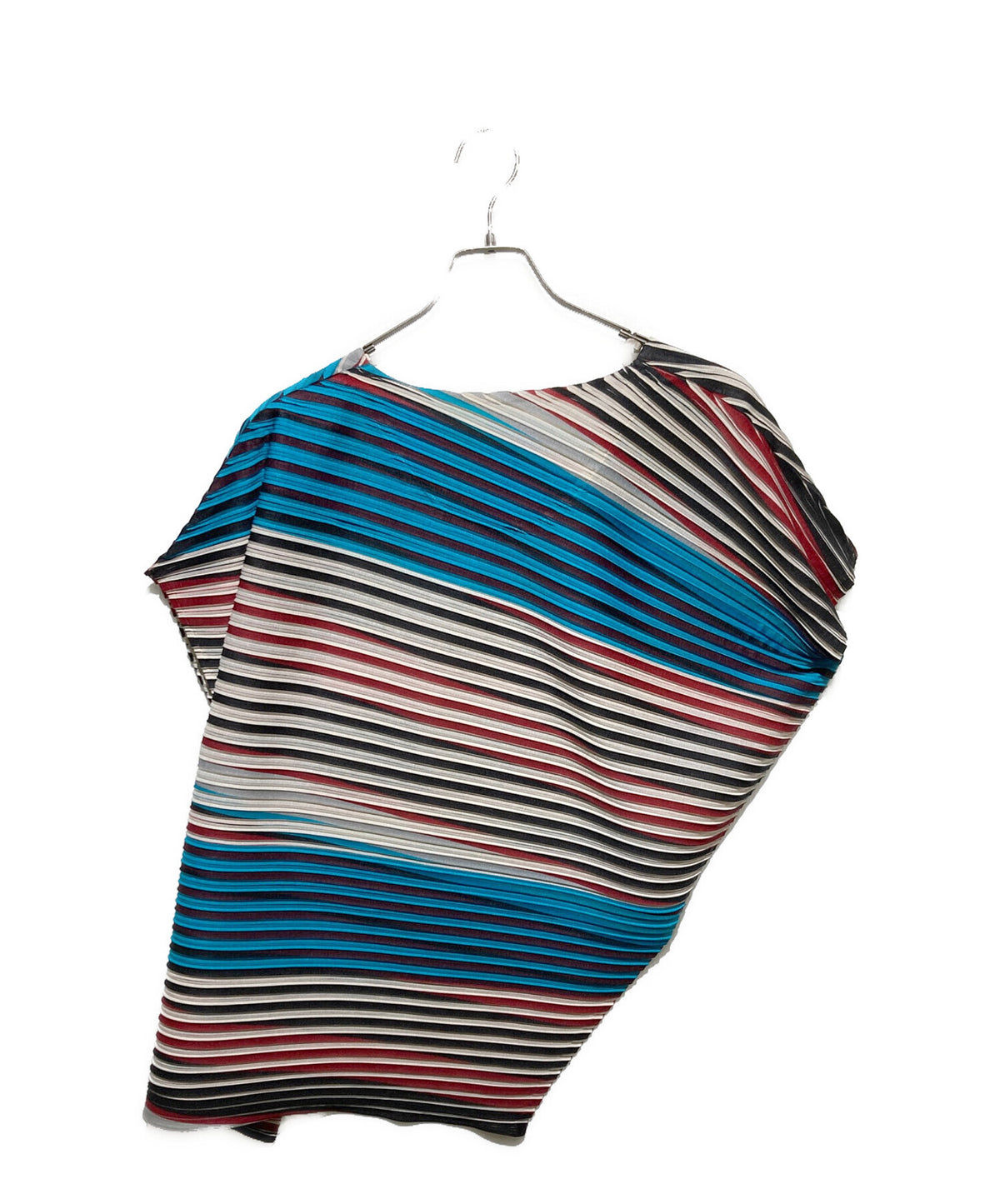 [Pre-owned] ISSEY MIYAKE Asymmetrical Border Dress IM73JK146