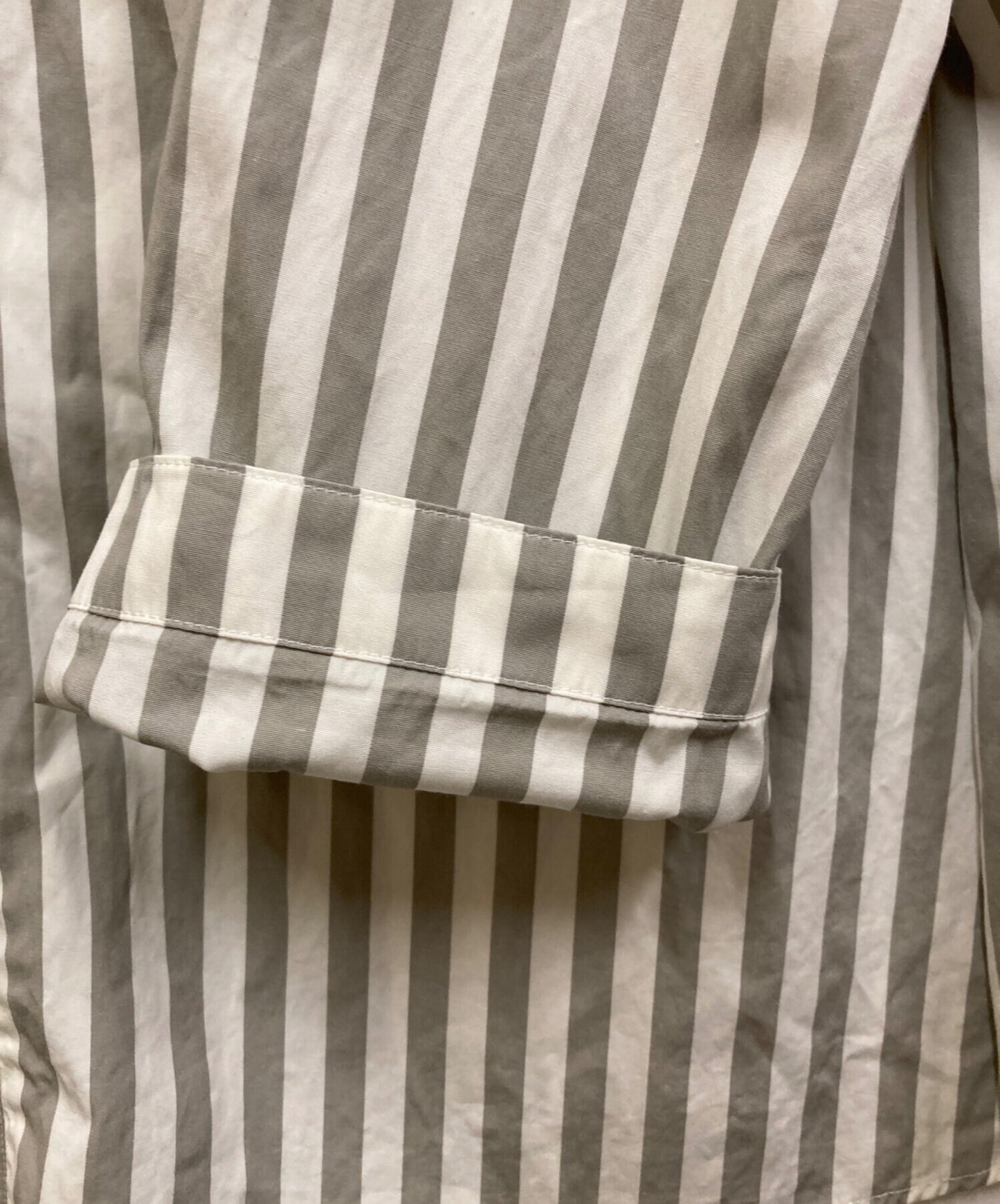 [Pre-owned] HERMES Serie Button Collarless Shirt