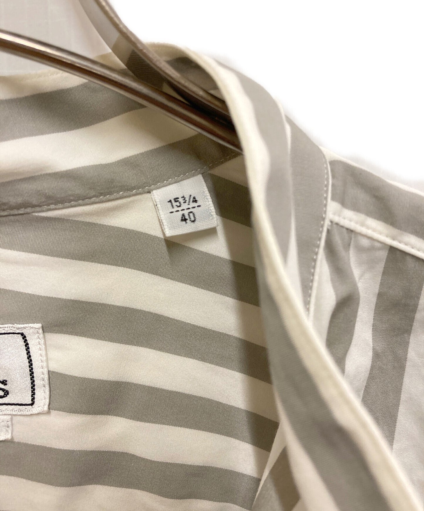 [Pre-owned] HERMES Serie Button Collarless Shirt