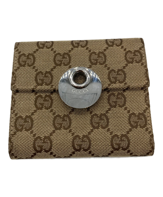 [Pre-owned] GUCCI GG canvas trifold wallet 120933