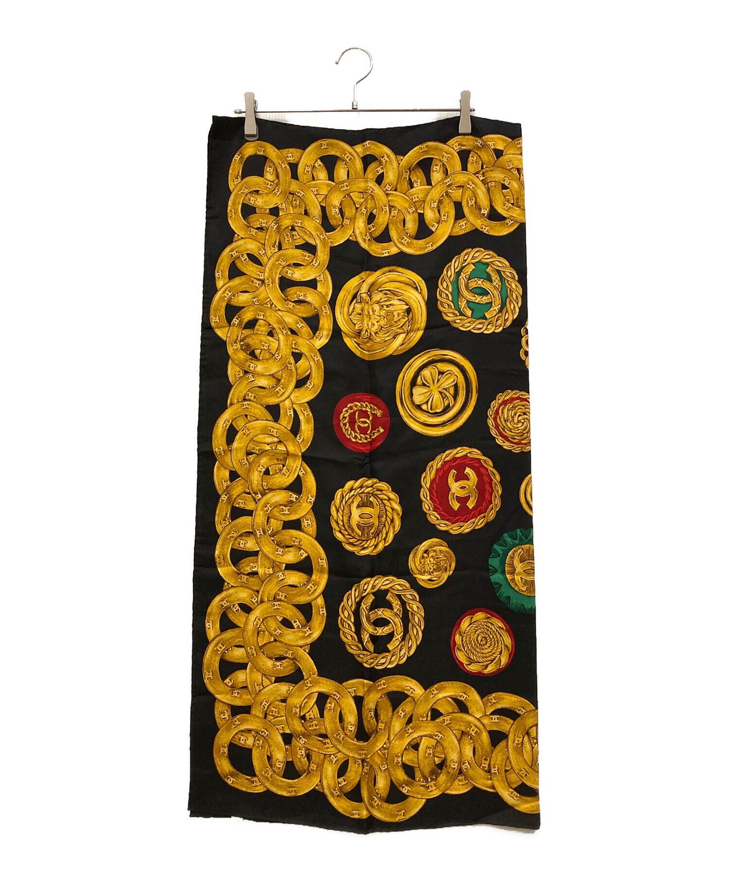 [Pre-owned] CHANEL Chain Pattern Coco Mark Scarf