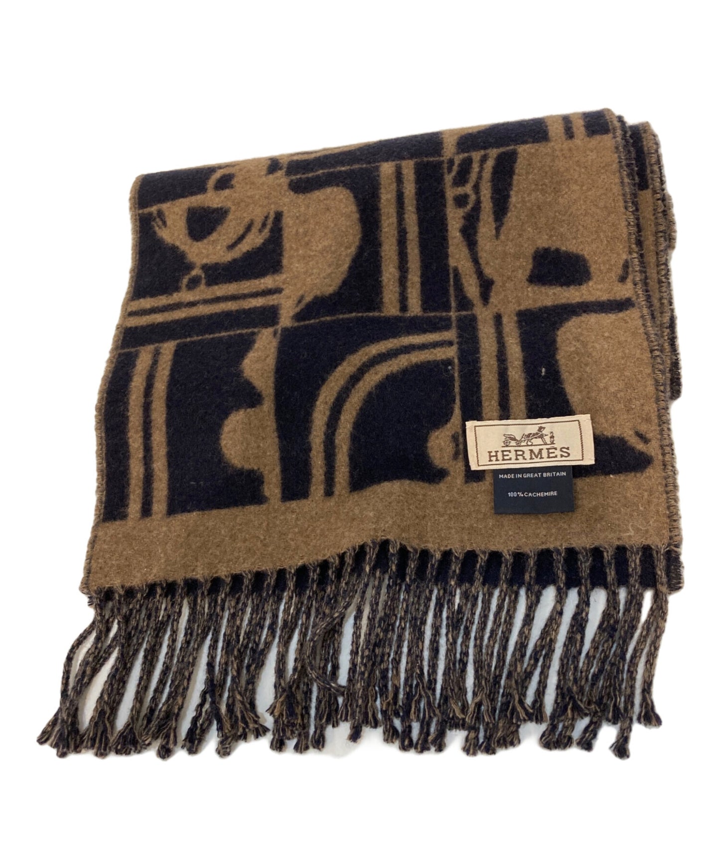 [Pre-owned] HERMES Cashmere Scarf / H Eco Select Verso
